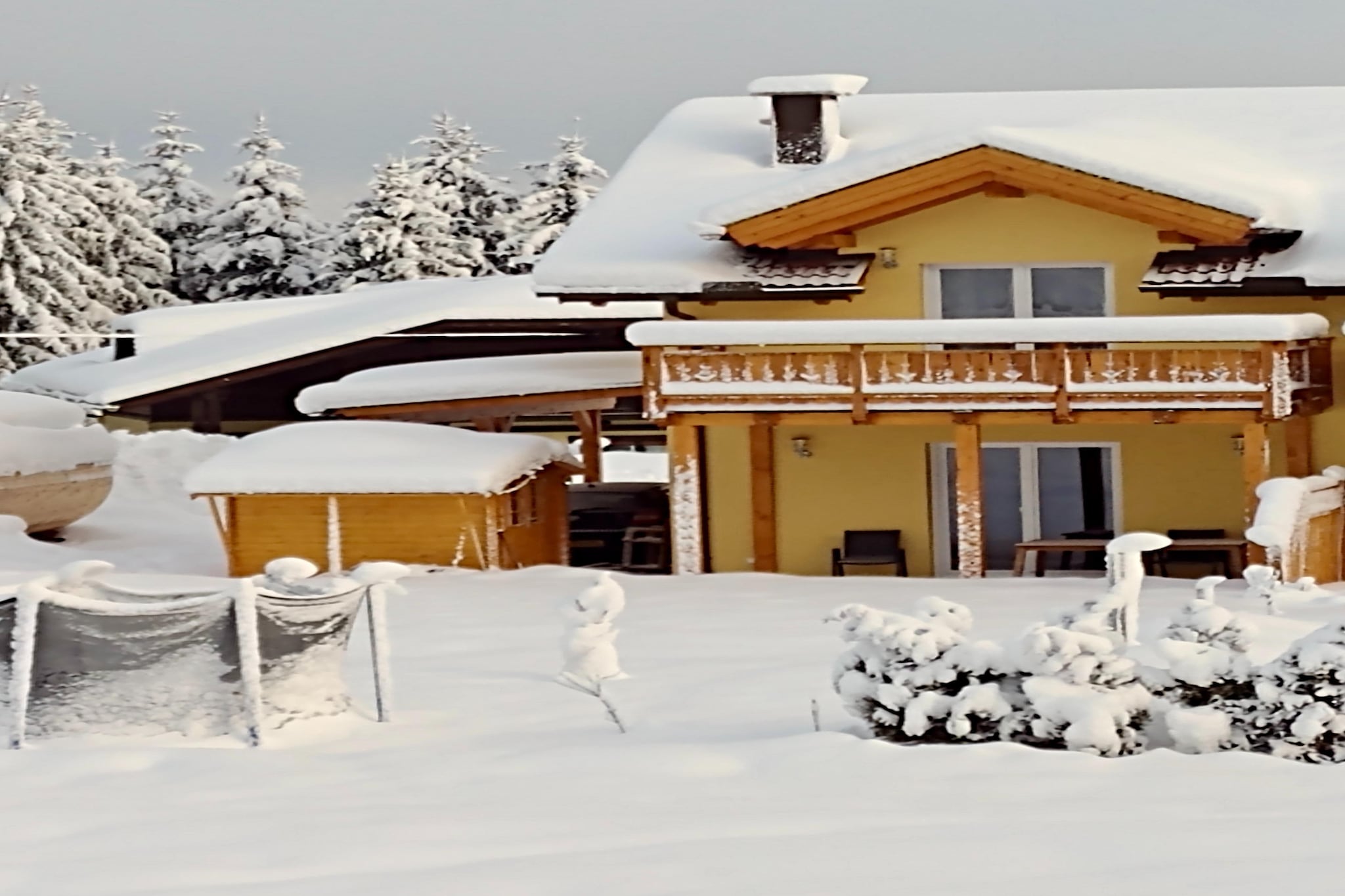 Ferienhaus Seltschach-Extérieur hiver