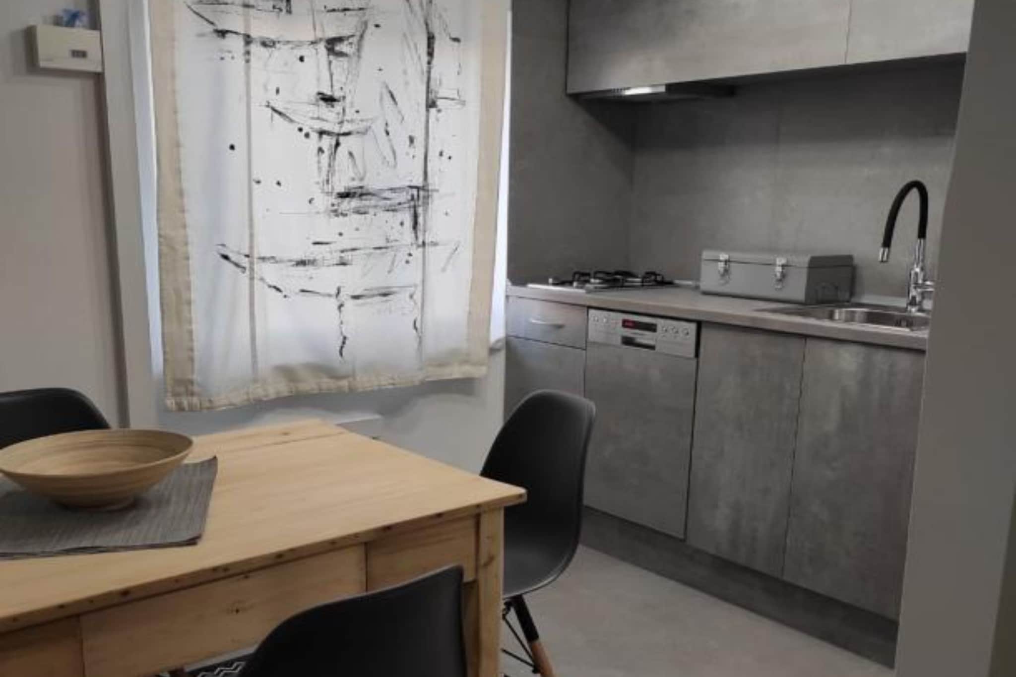Modern Beachfront Apartments near Šibenik - Comfort Studio Apartment with Balcony and Sea View-Keuken