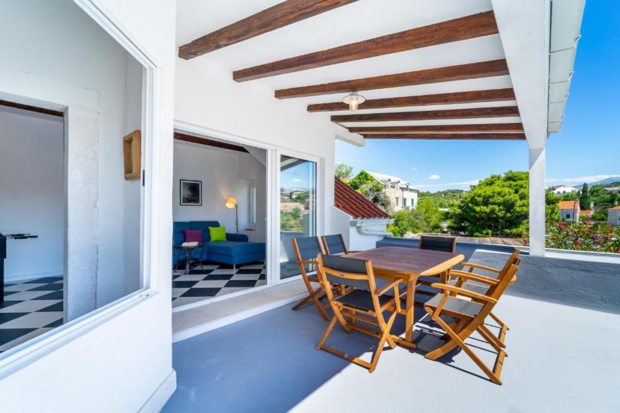 Kapetana Bepa Dvor - Three Bedroom House with Terrace and Sea View-Terrace