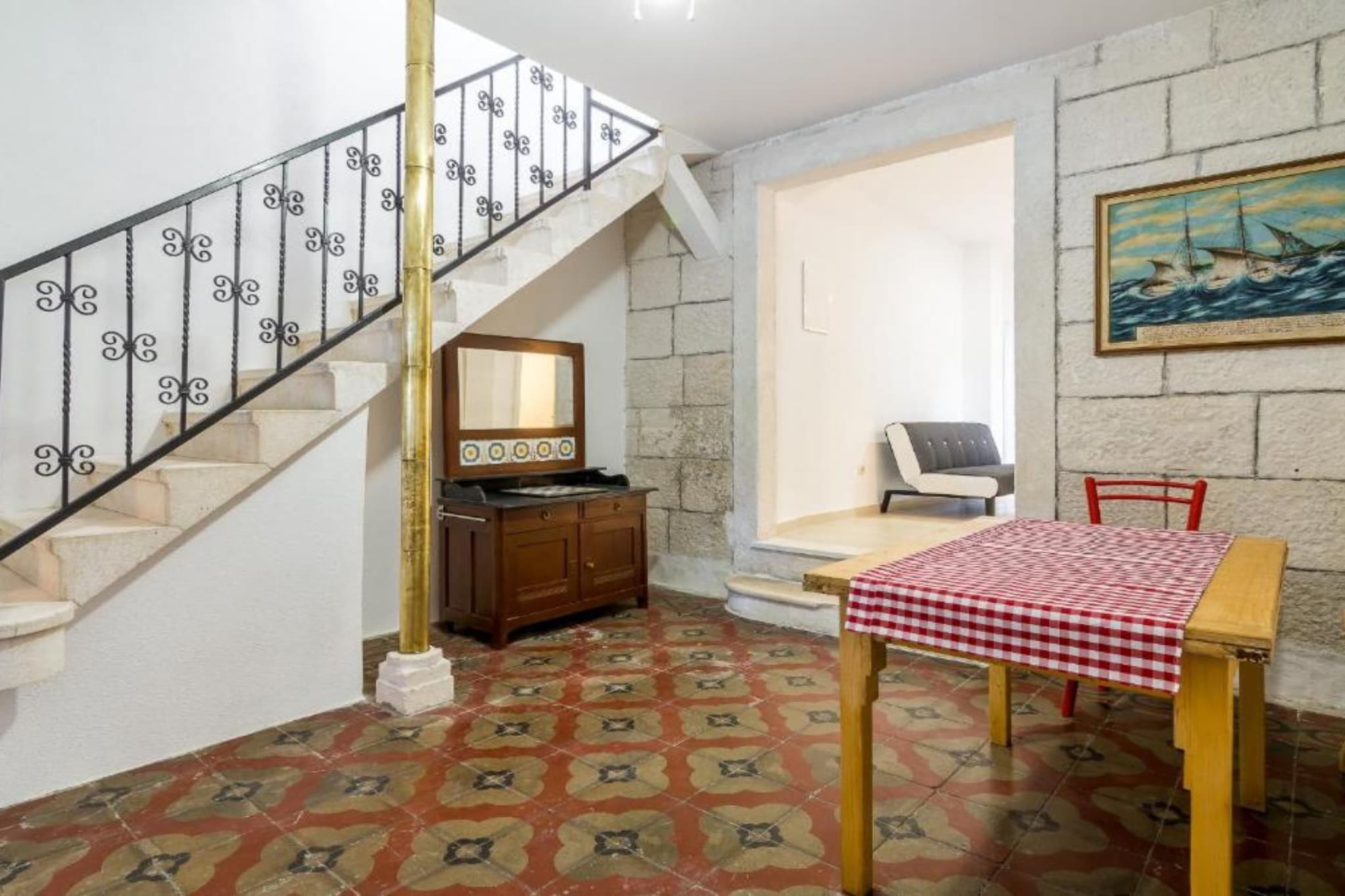 Kapetana Bepa Dvor - Three Bedroom House with Terrace and Sea View-Bedroom