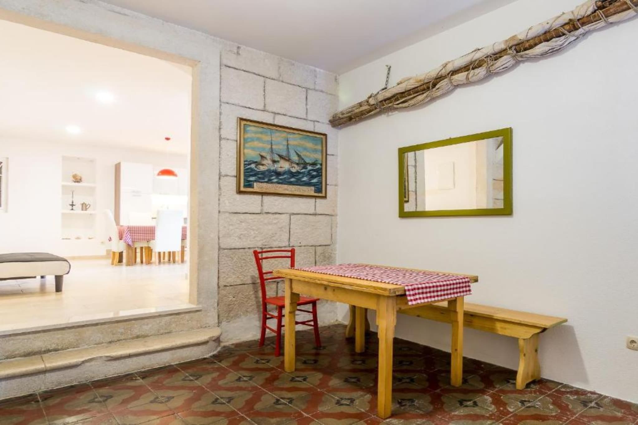 Kapetana Bepa Dvor - Three Bedroom House with Terrace and Sea View-Bedroom