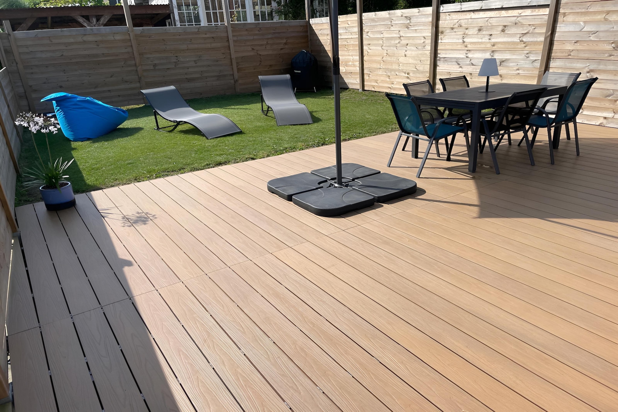 Maison de ville avec terrasse/jardin Guerlesquin-Terrasbalkon