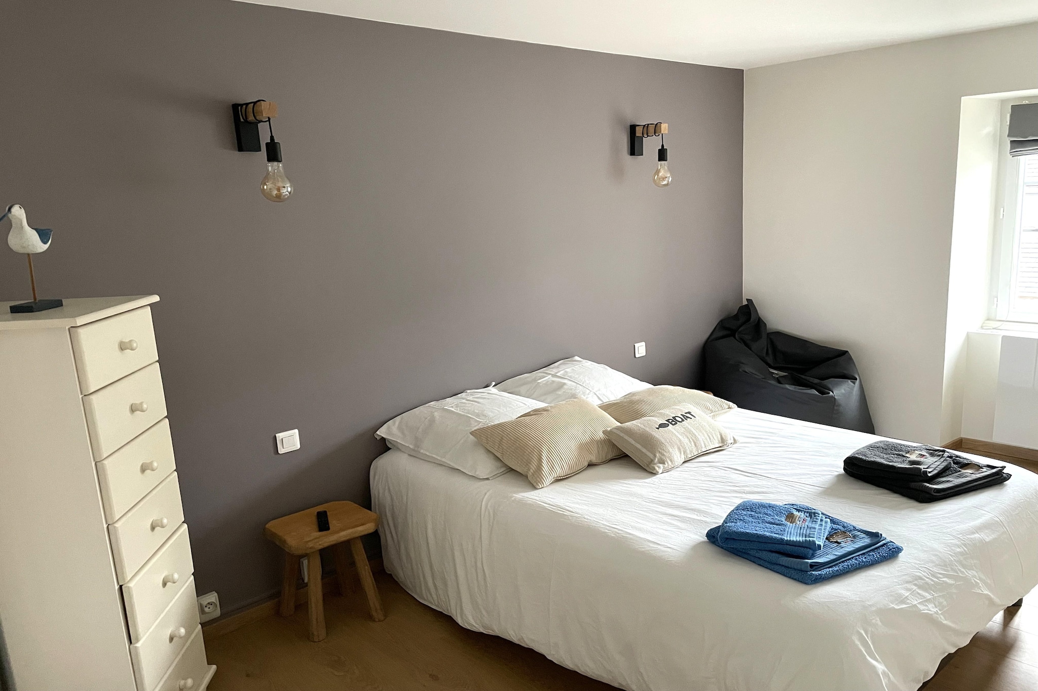 Maison de ville avec terrasse/jardin Guerlesquin-Slaapkamer