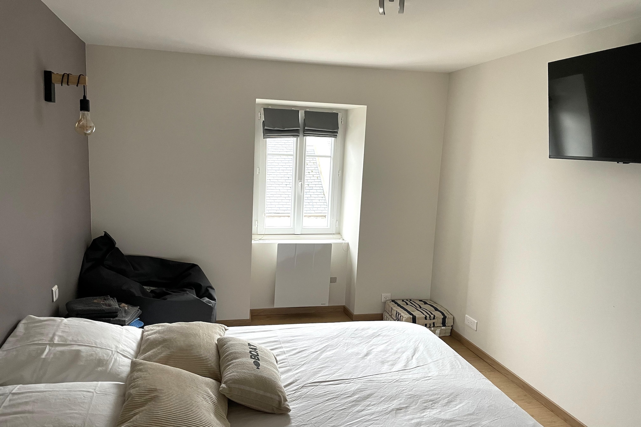 Maison de ville avec terrasse/jardin Guerlesquin-Slaapkamer