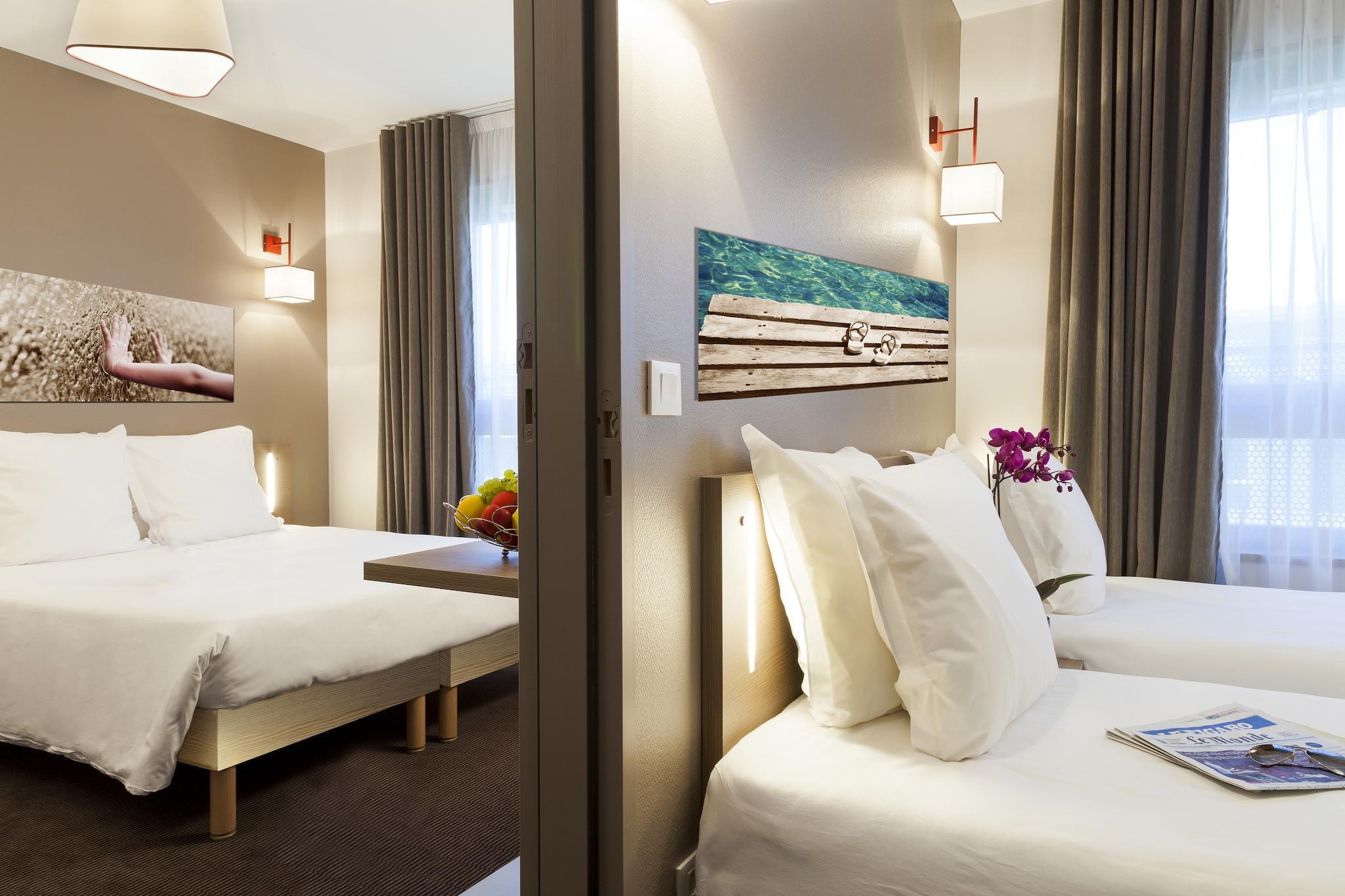 NEHÔ SUITES PORTE DE GENEVE - 1-Bedroom Apartment-Slaapkamer