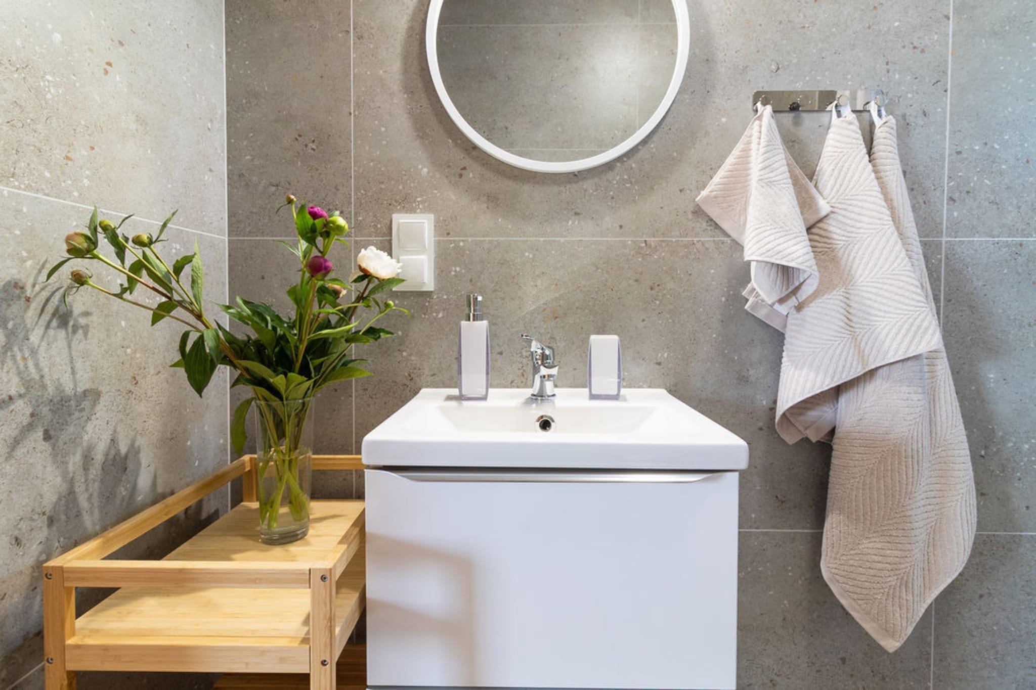 Apartamenty parterowe dla 2 osób w Mielnie - Badkamer