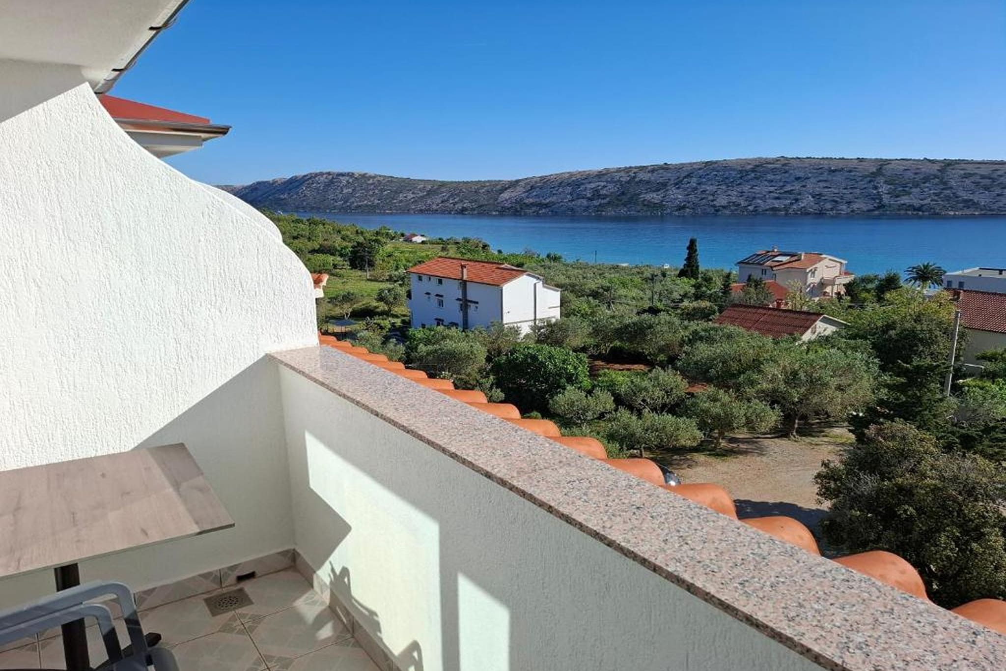Rab Diving Mirko - One Bedroom Apartment with Sea View (3A)-Terrace balcony