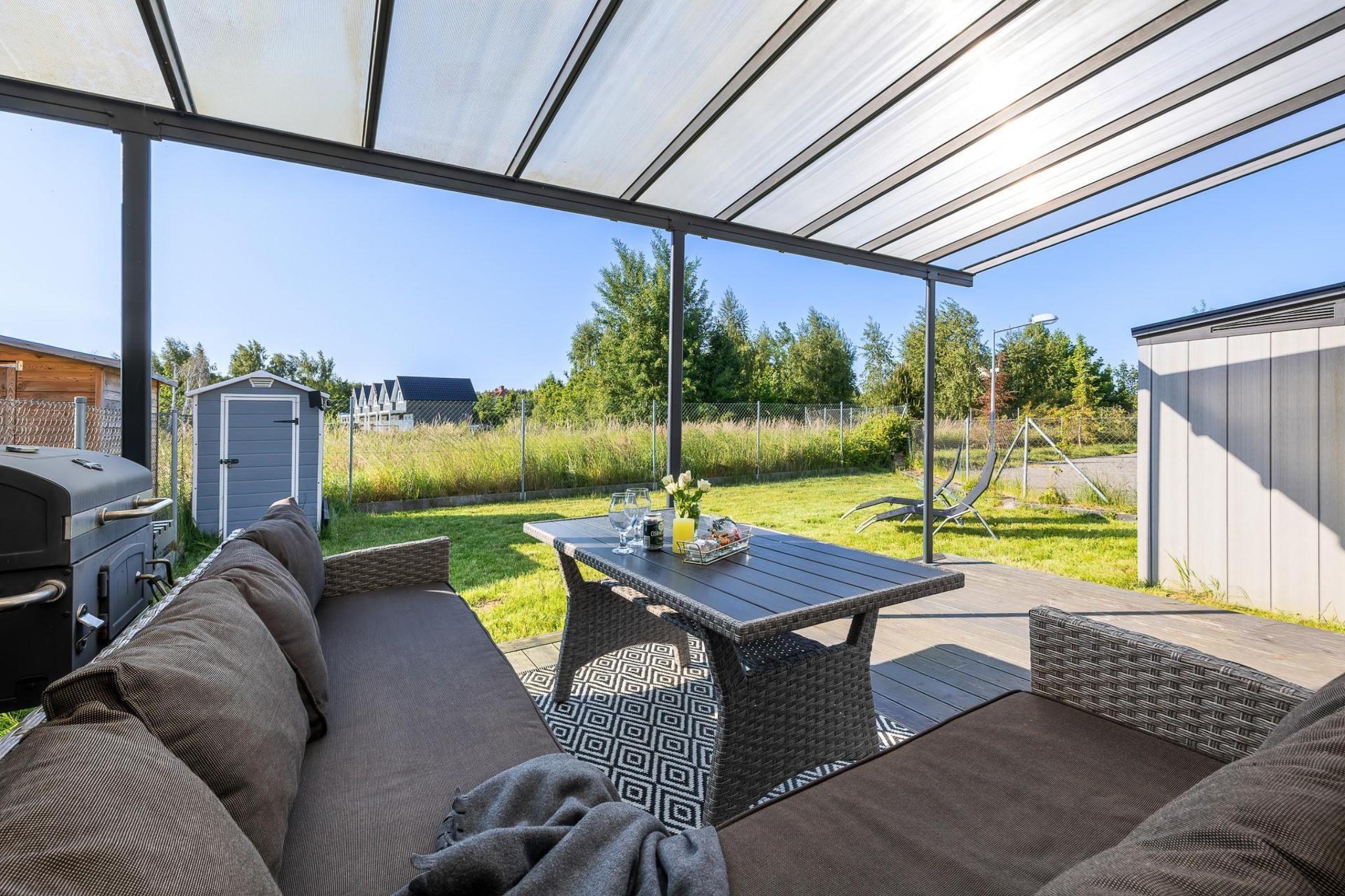 Dom wakacyjny w Trzęsaczu Wypoczynkowa 2 - Terrasse/Balkon