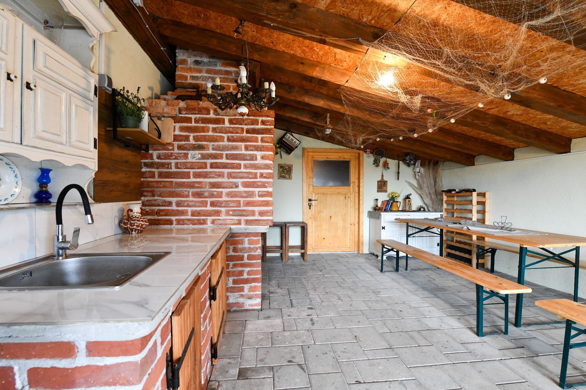 Plivanje u zalazak sunca - Three Bedroom House-Cuisine
