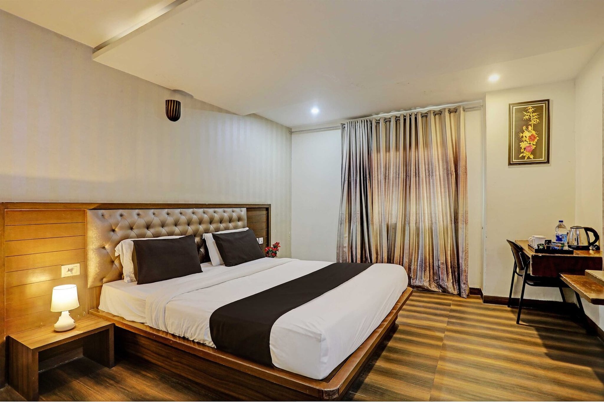 Set within 10 km of Charminar and 11 km of Mecca Masjid, Collection O Kothapet offers rooms with air conditioning and a private bathroom in Hyderabad. With free WiFi, this 3-star hotel offers room service and a 24-hour front desk. The hotel has family rooms.
All guest rooms at the hotel come with a seating area, a flat-screen TV with satellite channels and a private bathroom with free toiletries and a bath or shower. Guest rooms feature a desk.
Chowmahalla Palace is 11 km from Collection O Kothapet, while AP State Archaeology Museum is 11 km from the property. Rajiv Gandhi International Airport is 22 km away.
Unmarried couples are warmly welcome at this property.
Guests with local ID proof are warmly welcome.
Apologies, but we are currently unable to host foreign nationals at this property.
Early Check-In Policy: A full day’s room rate will be charged for check-ins before 6:00 AM. Complimentary early check-in is available between 6:00 AM and 10:00 AM, subject to room availability.
Check-in is only available to guests aged 18 and above. Please provide a government-issued ID to confirm your age.