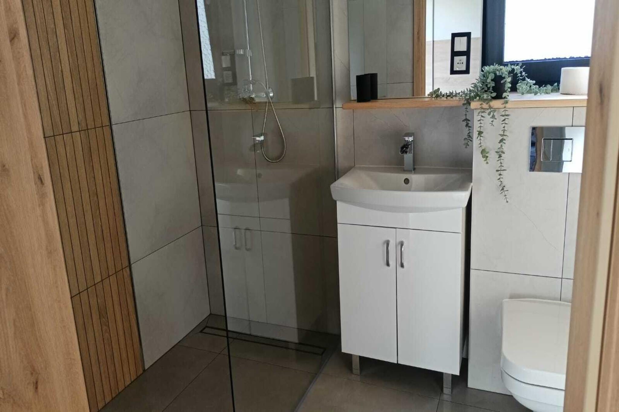 Nowy dom wakacyjny dla 7 osób Lędzin - Salle de bain