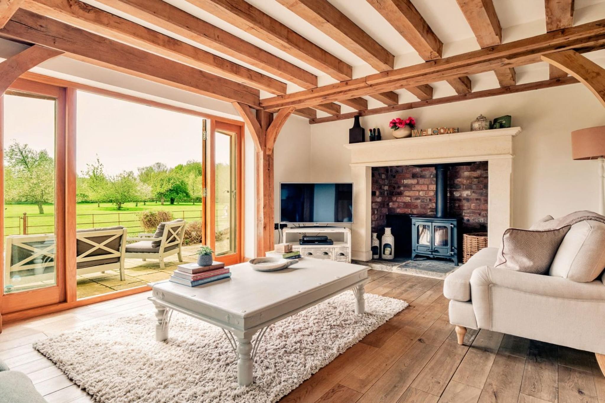 Windfall Cottage - Woonkamer