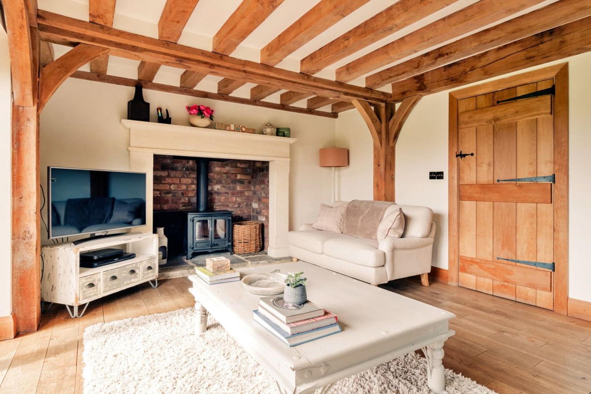 Windfall Cottage - Woonkamer