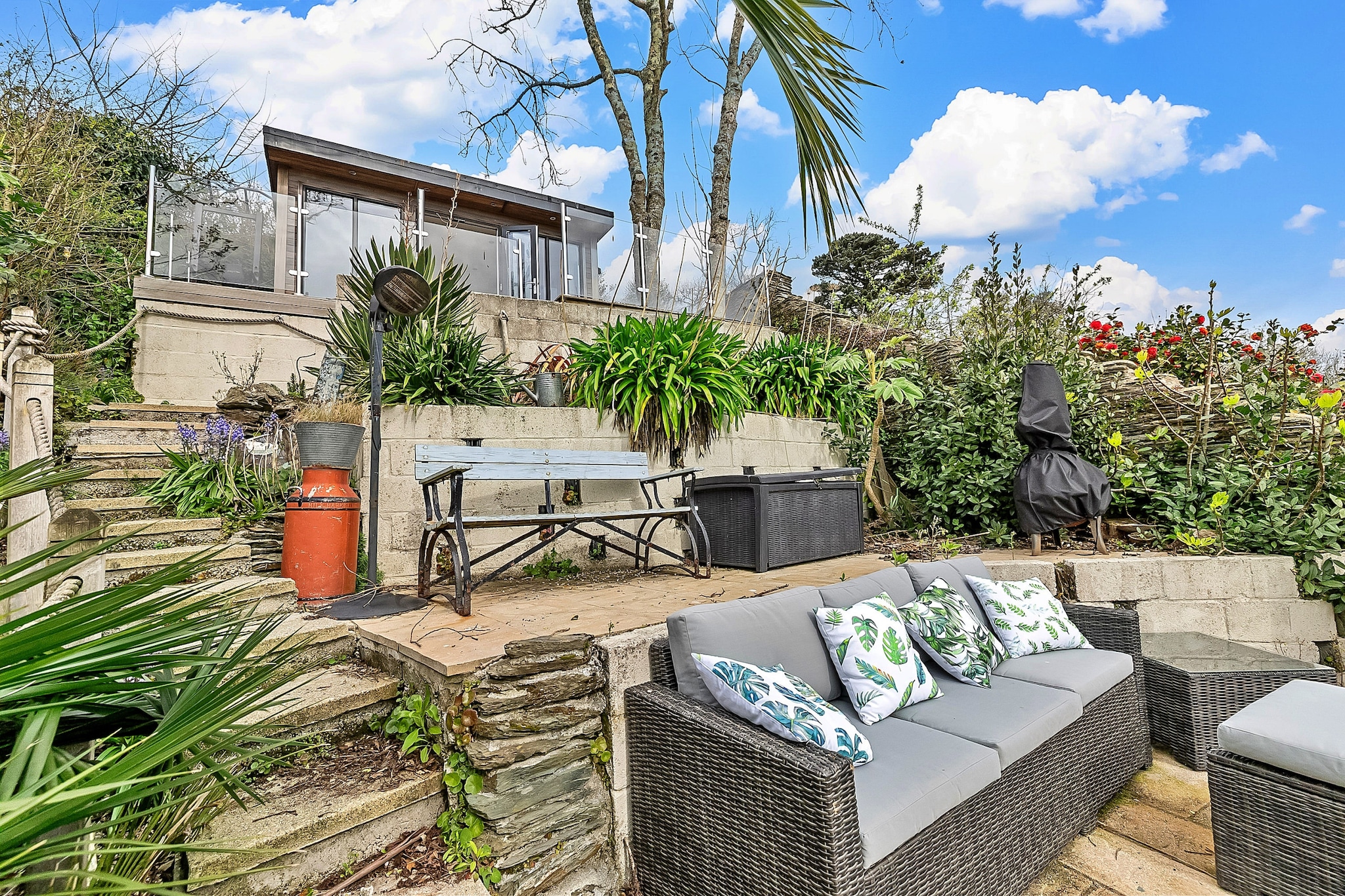 Garden Cottage in Fowey - Terrace balcony