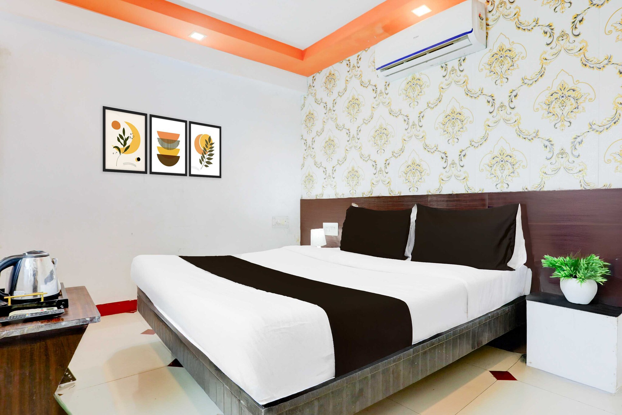 Comfortable Accommodations: Collection O Dwarka in Jamnagar offers family rooms with air-conditioning, private bathrooms, work desks, and seating areas. Each room includes free toiletries, a bath or shower, TV, and tiled floors.
Essential Facilities: Guests enjoy free WiFi, a 24-hour front desk, housekeeping service, room service, and luggage storage. The hotel provides a welcoming environment with English and Hindi spoken at reception.
Prime Location: Located 105 km from Porbandar Airport, the hotel is a 5-minute walk from Dwarkadhish Temple. Nearby attractions include Dwarka Beach and the Dwarka Museum.
1. Unmarried couples are warmly welcome at this property.
2. Guests with local ID proof are warmly welcome.
3.Early Check-In Policy: A full day’s room rate will be charged for check-ins before 6:00 AM. Complimentary early check-in is available between 6:00 AM and 10:00 AM, subject to room availability.
4.Foreign guests are welcome and allowed to stay at this property without any restrictions
Check-in is only available to guests aged 18 and above. Please provide a government-issued ID to confirm your age.