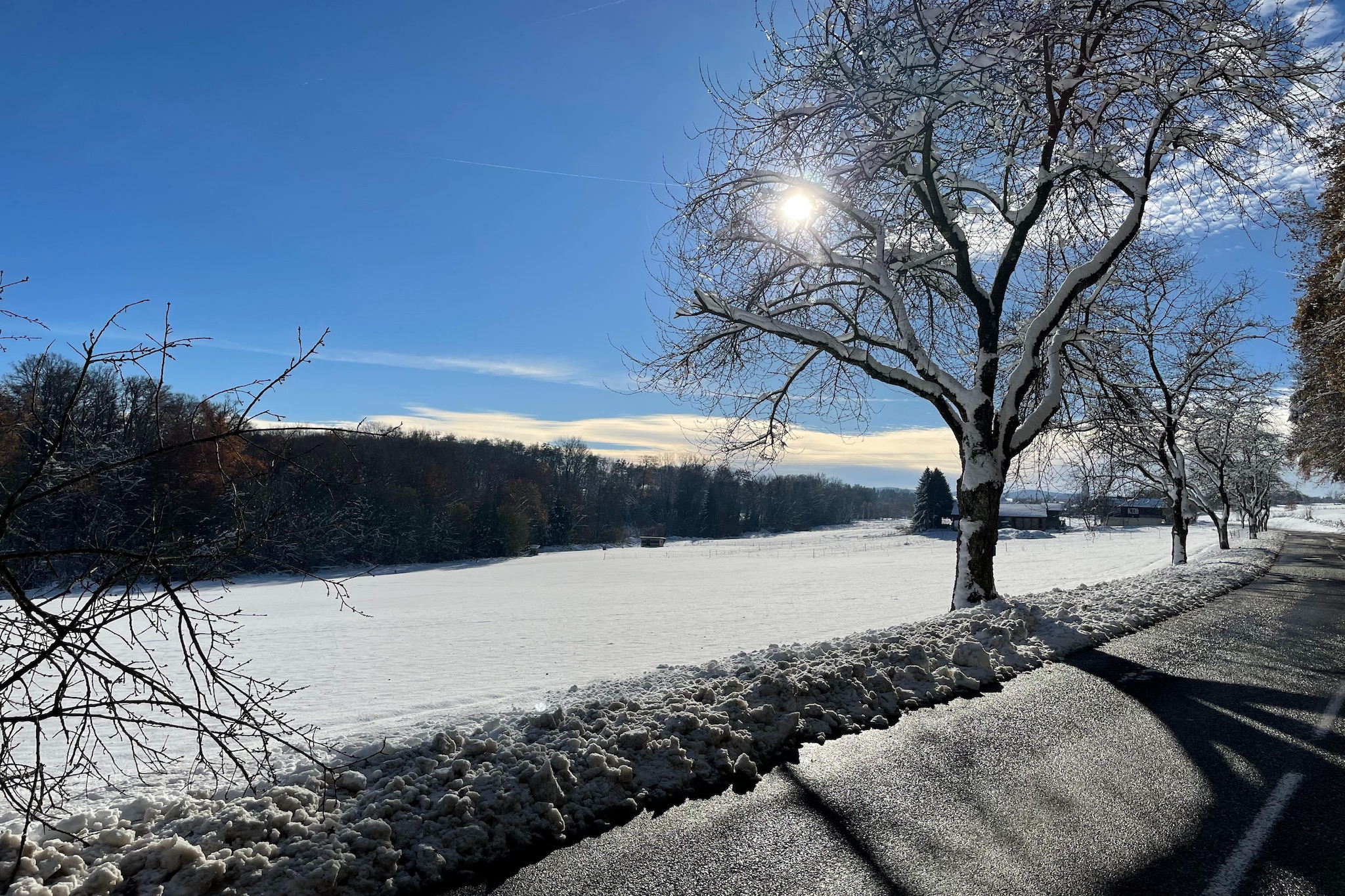Au Cheval Blanc-Uitzicht winter