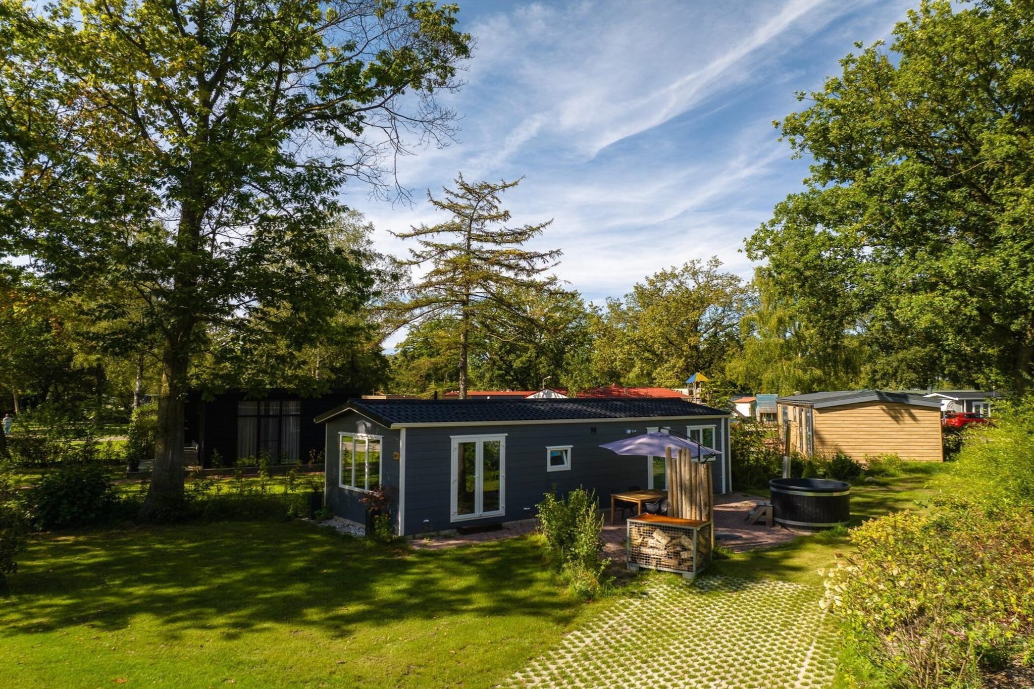 Bungalette basic with hot tub I 4 people - Extérieur été