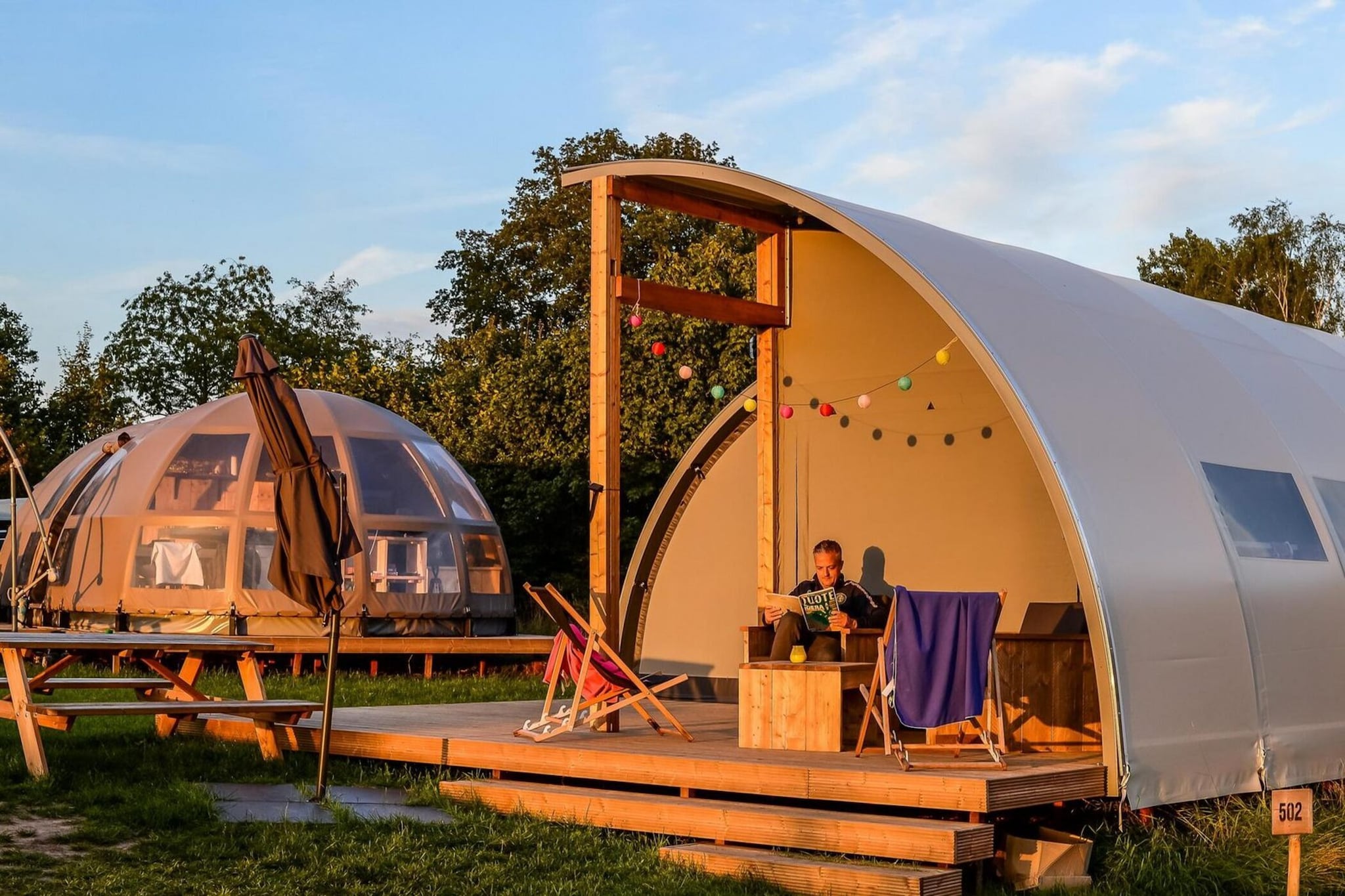 Group accommodation (6x luxury glamping tent) I 32 people - Terrasse / balcon