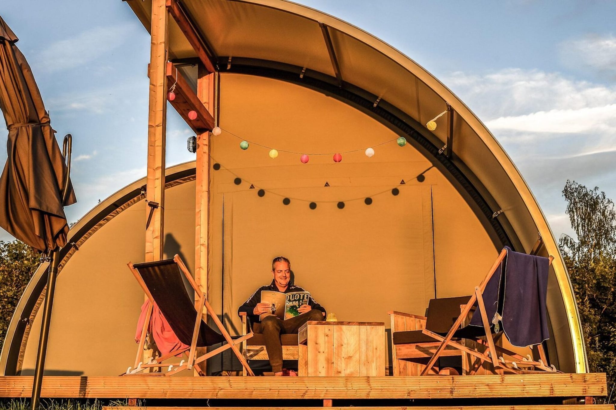 Group accommodation (6x luxury glamping tent) I 32 people - Terrasse / balcon