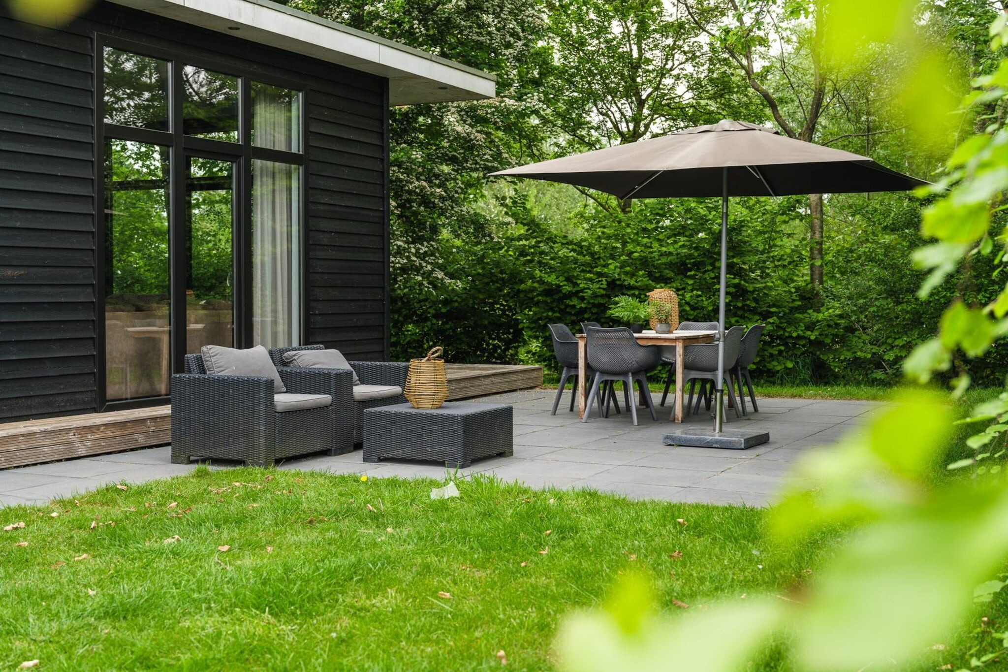 River Cabin with bubbeltub | 6 people - Terrasbalkon