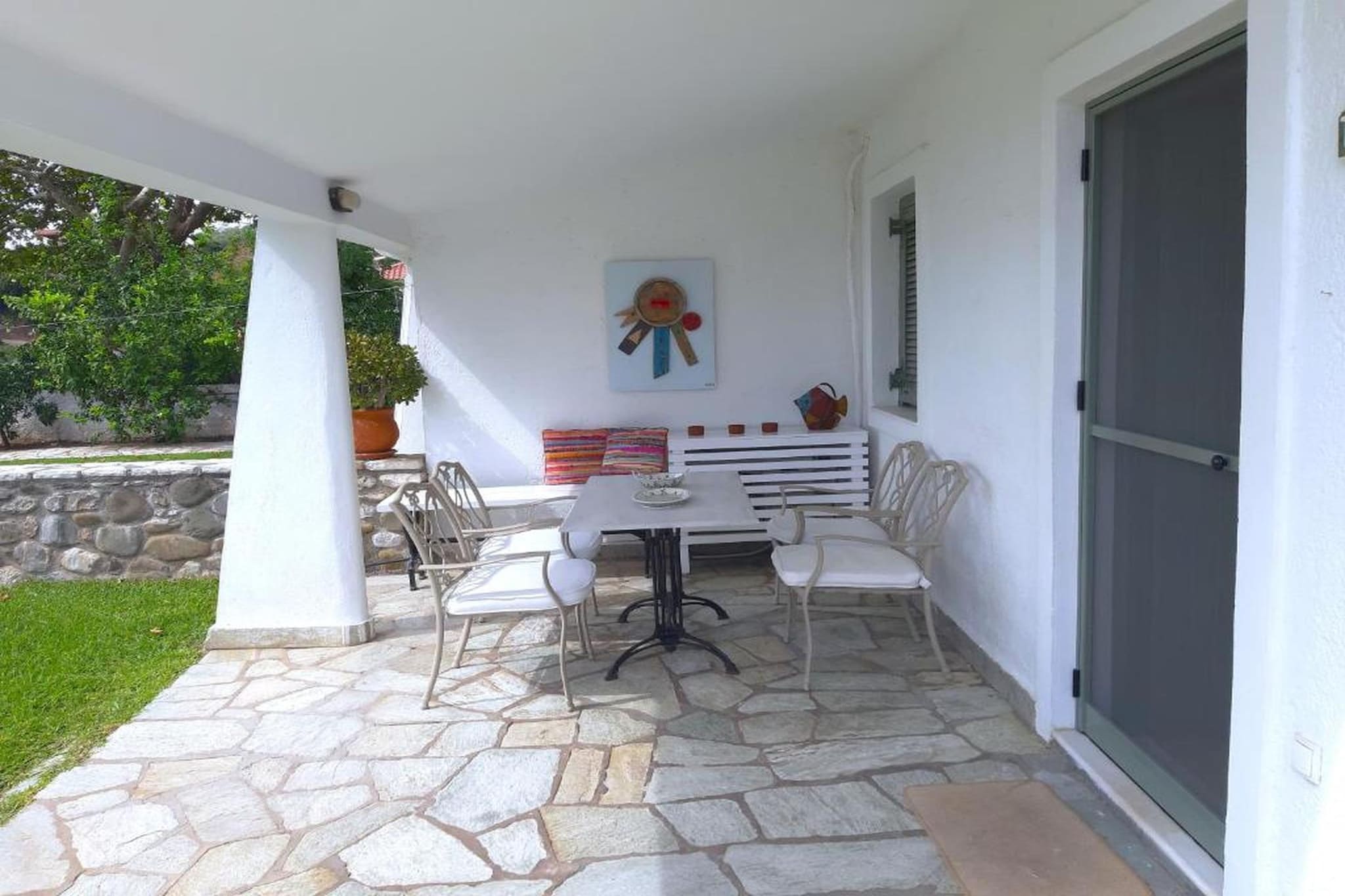 Beachfront Skaloma Villa-Terrasbalkon