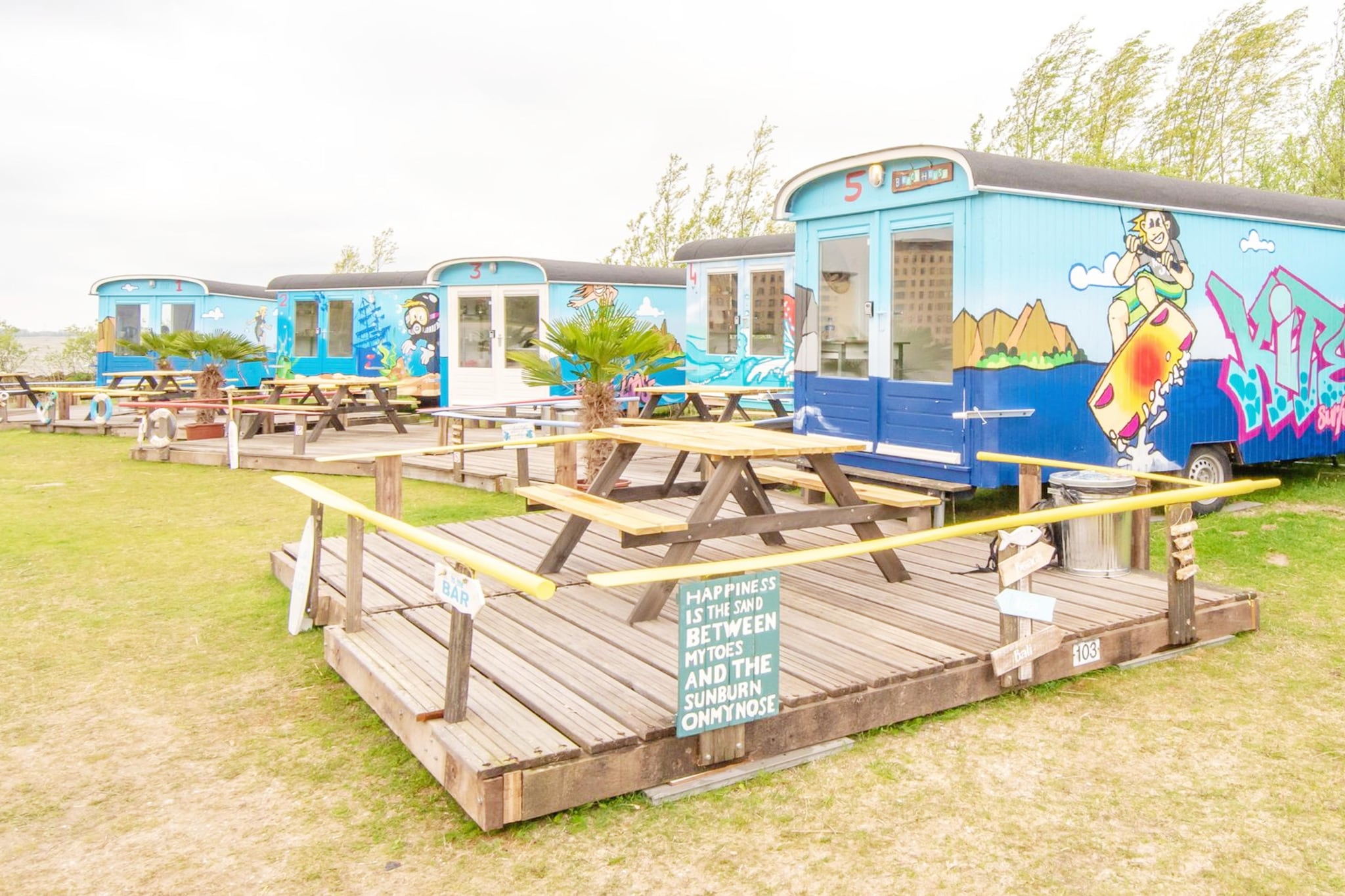 Tiny Wagons Marina Muiderzand Almere (Nr 1-6) - Terrasse / balcon