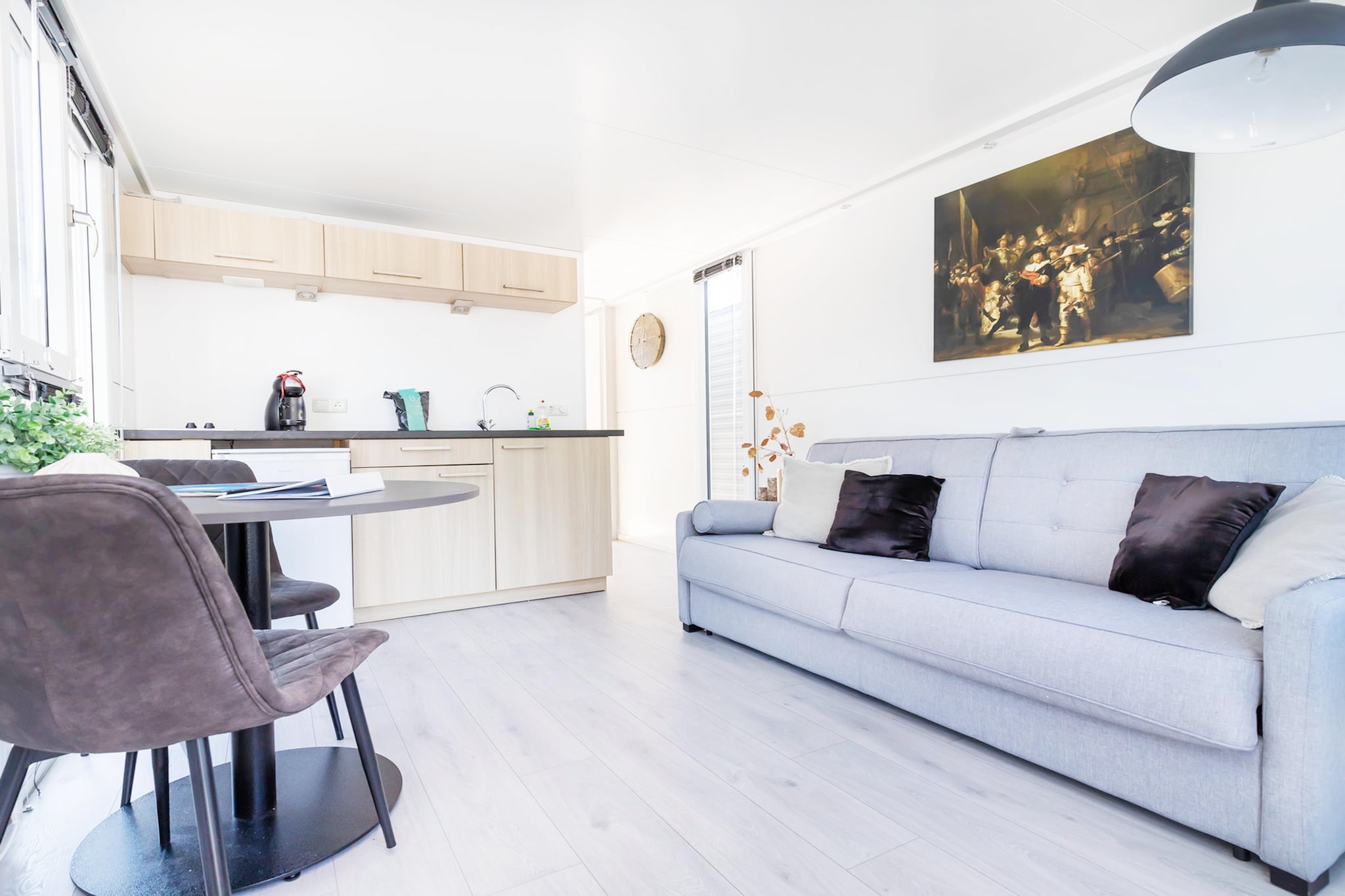 Havenlodge with roof terrace and balcony (4 pers) in Amsterdam - Living room