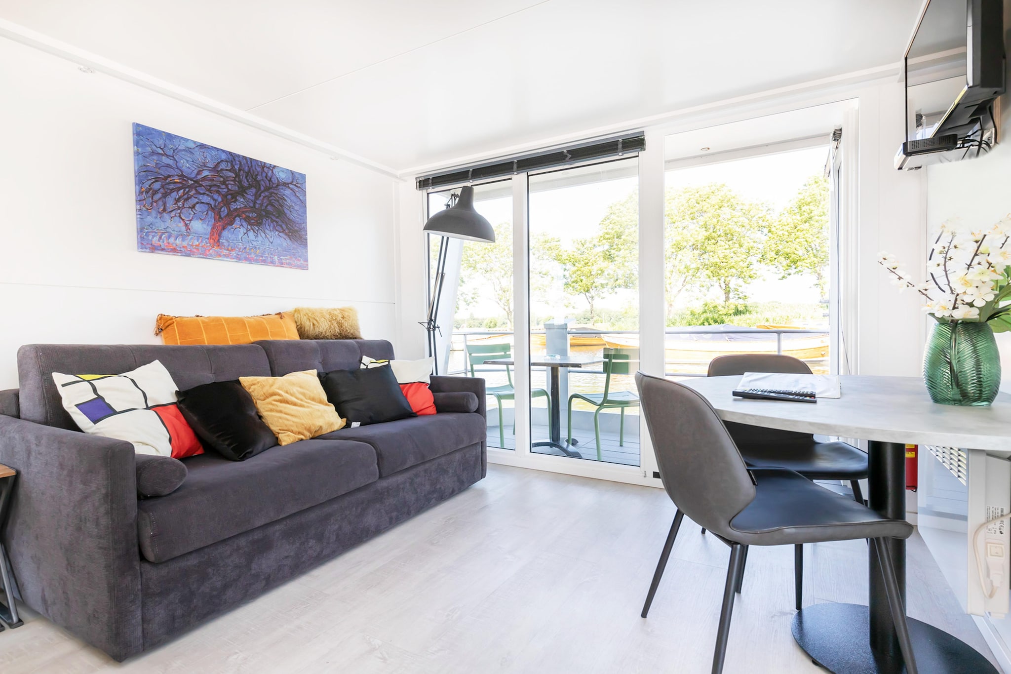 Havenlodge with roof terrace and balcony (4 pers) in Amsterdam - Living room