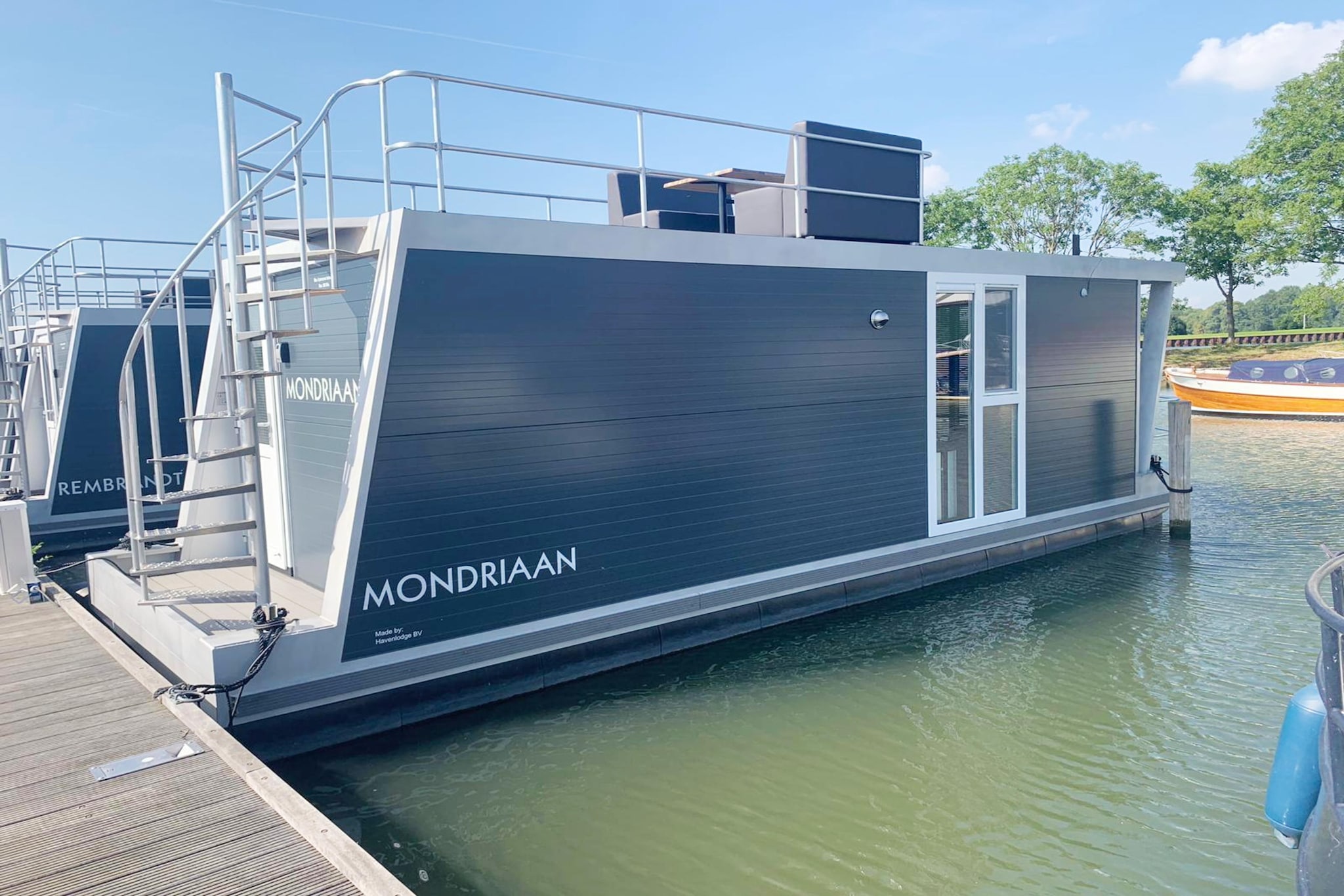 Havenlodge with roof terrace and balcony (4 pers) in Amsterdam - Exterior in summer