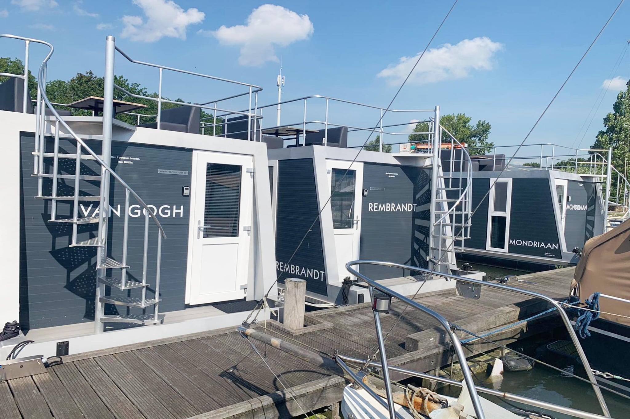 Havenlodge with roof terrace and balcony (4 pers) in Amsterdam - Exterior in summer
