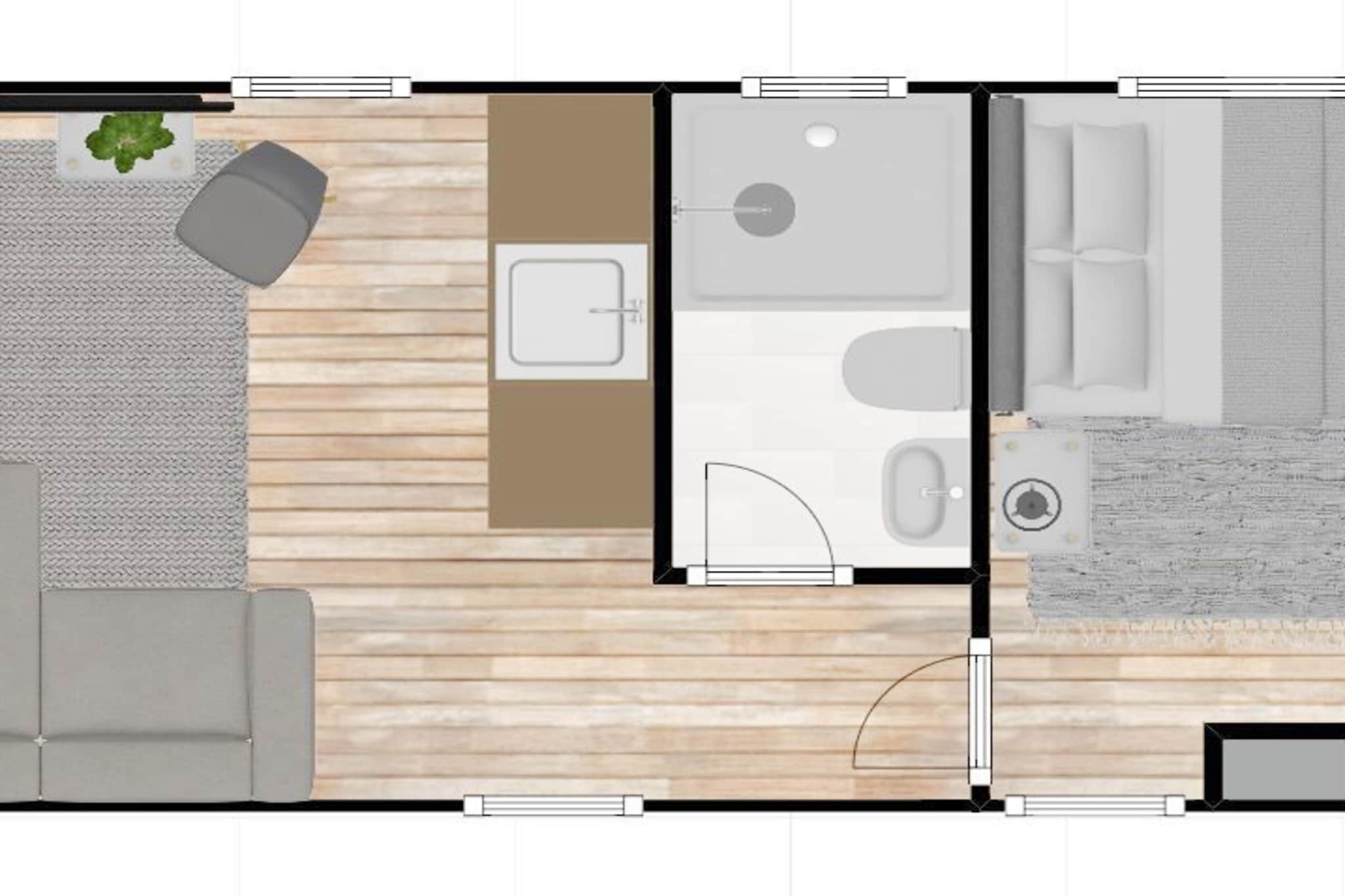 Havenlodge with roof terrace and balcony (4 pers) in Amsterdam - Floor plan