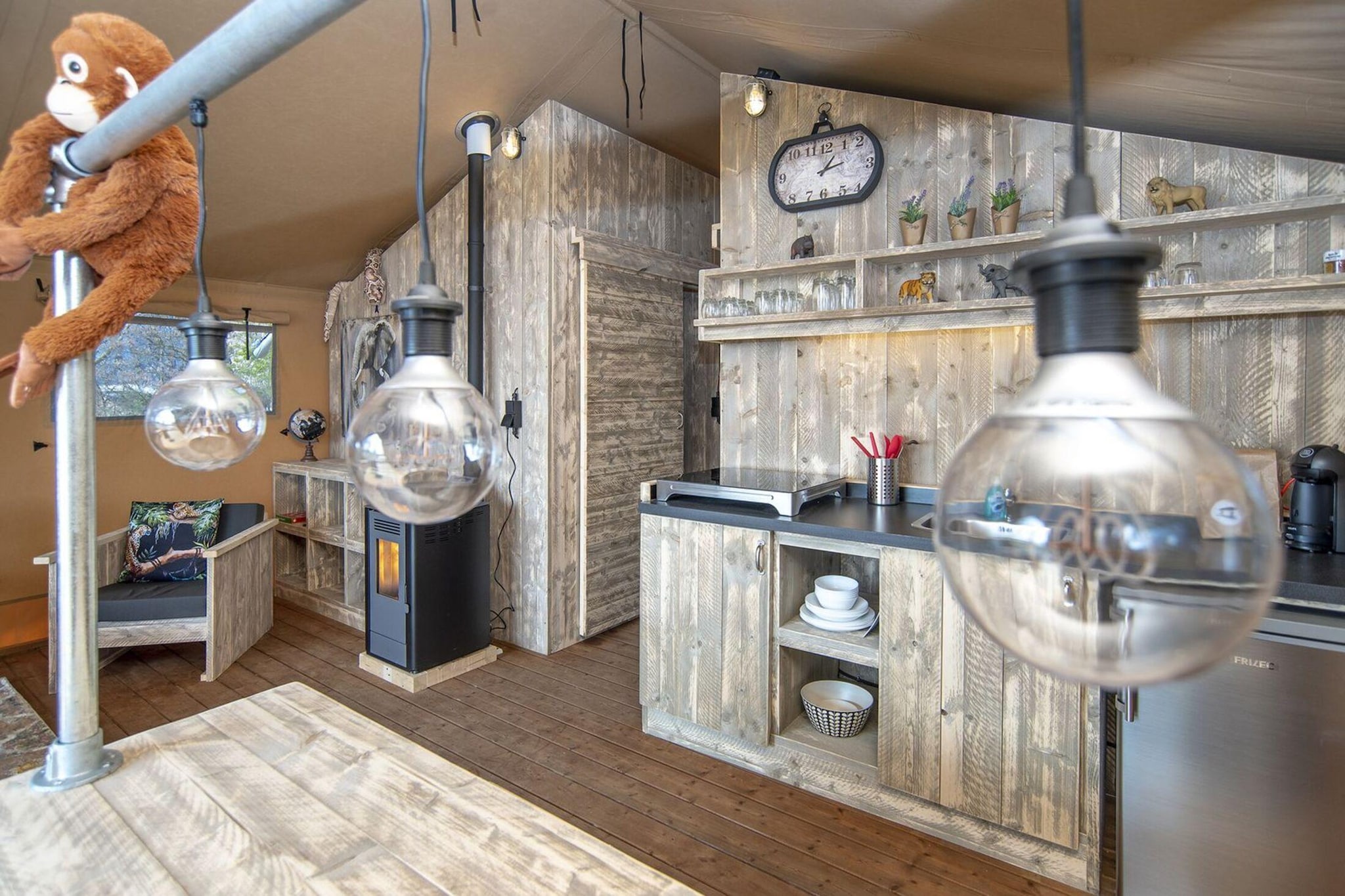 Safari Lodge XL 6 p, with private sanitary facilities - Cuisine