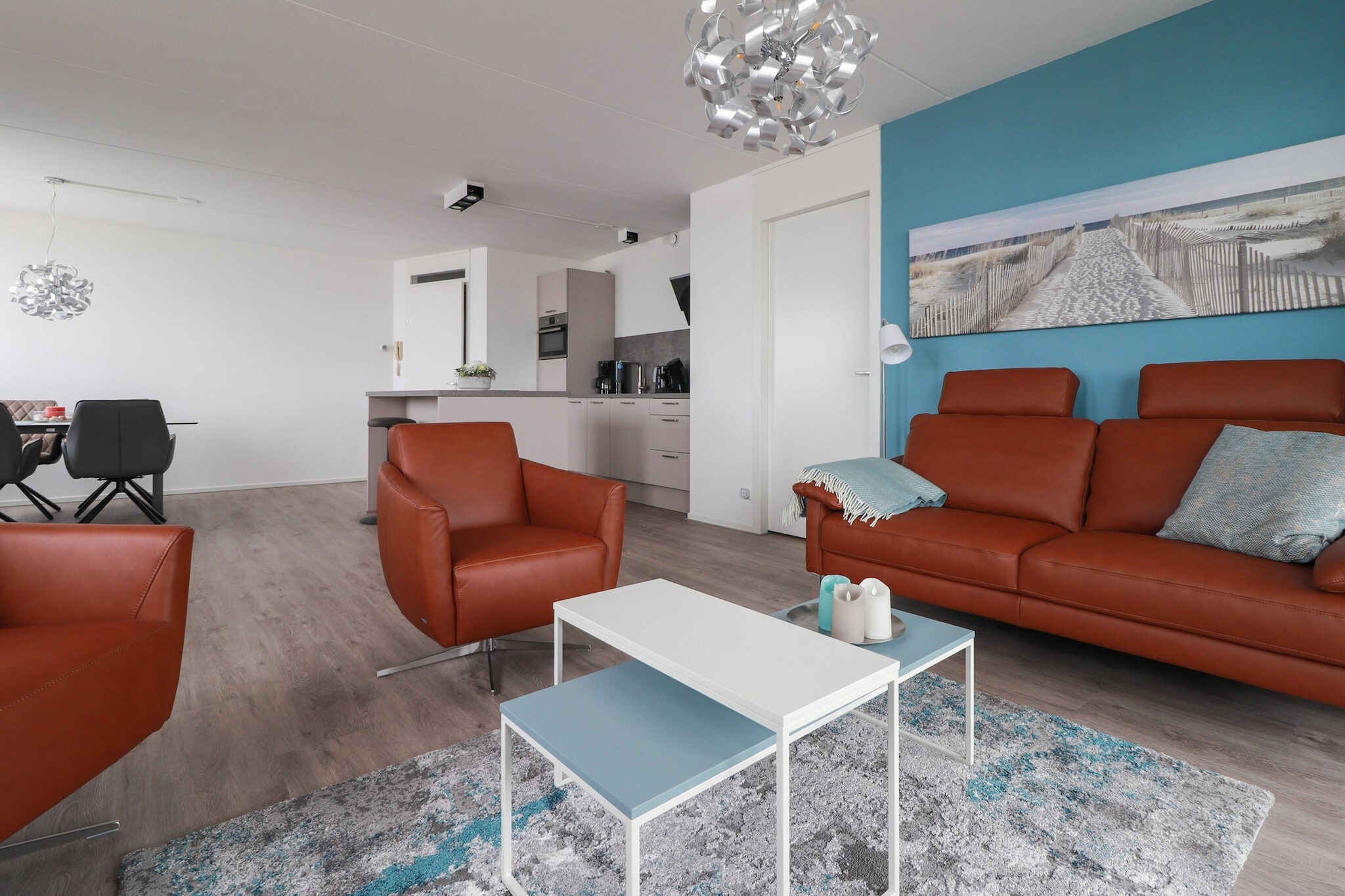 Corner Apartment on the Beach with IJsselmeer View - Zuiderzee State+ XL 2 - Living room