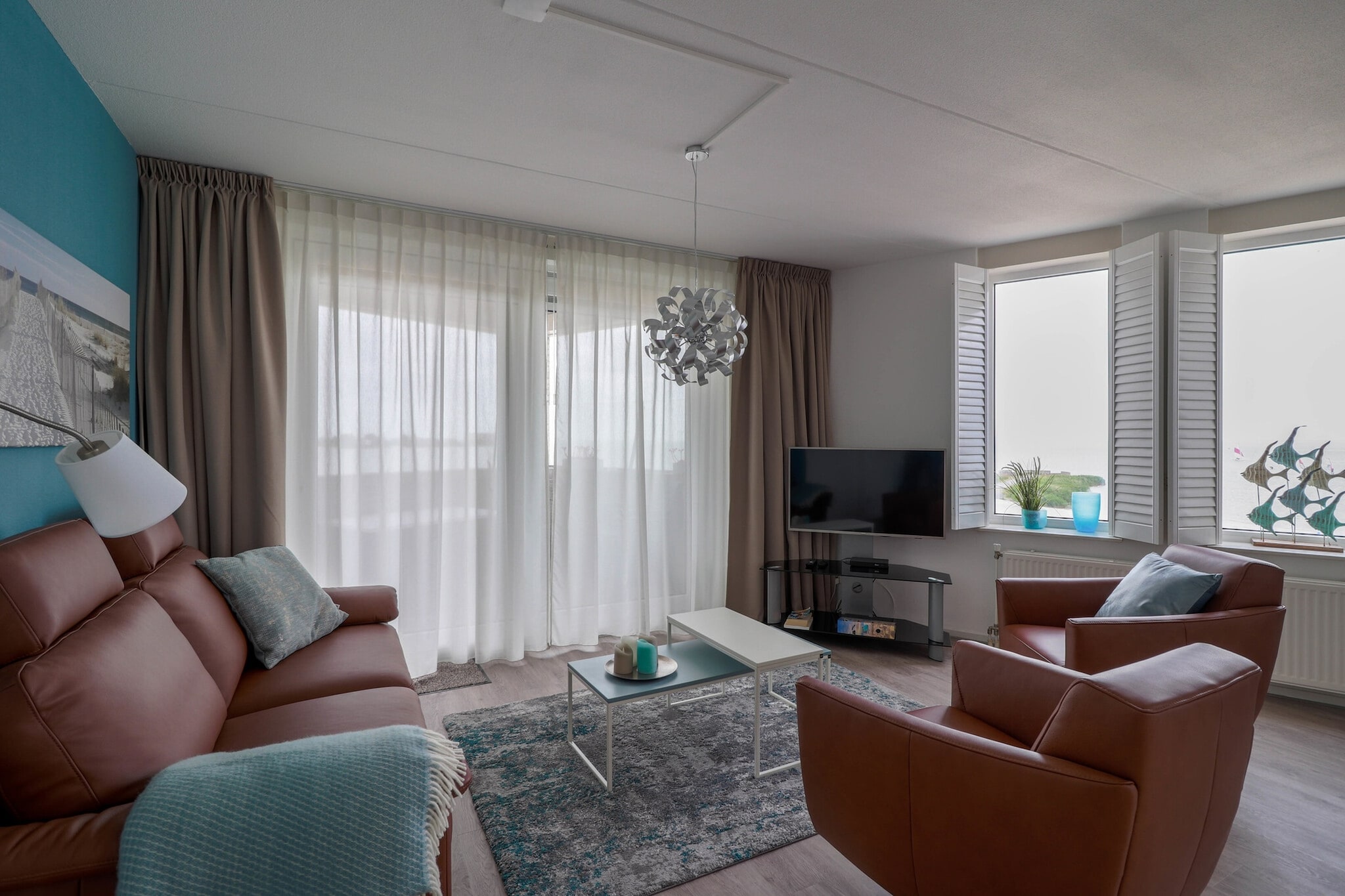Corner Apartment on the Beach with IJsselmeer View - Zuiderzee State+ XL 2 - Living room