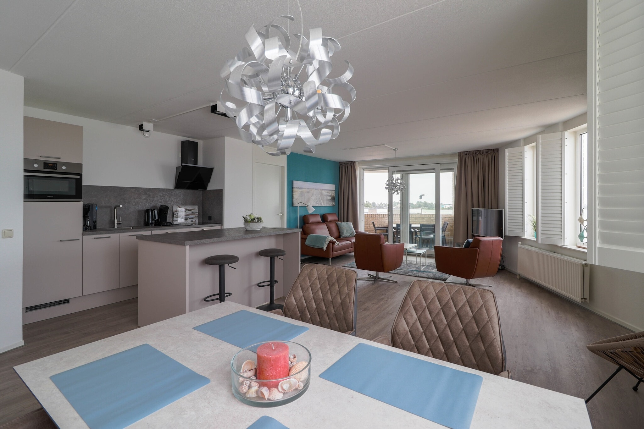 Corner Apartment on the Beach with IJsselmeer View - Zuiderzee State+ XL 2 - Dining room