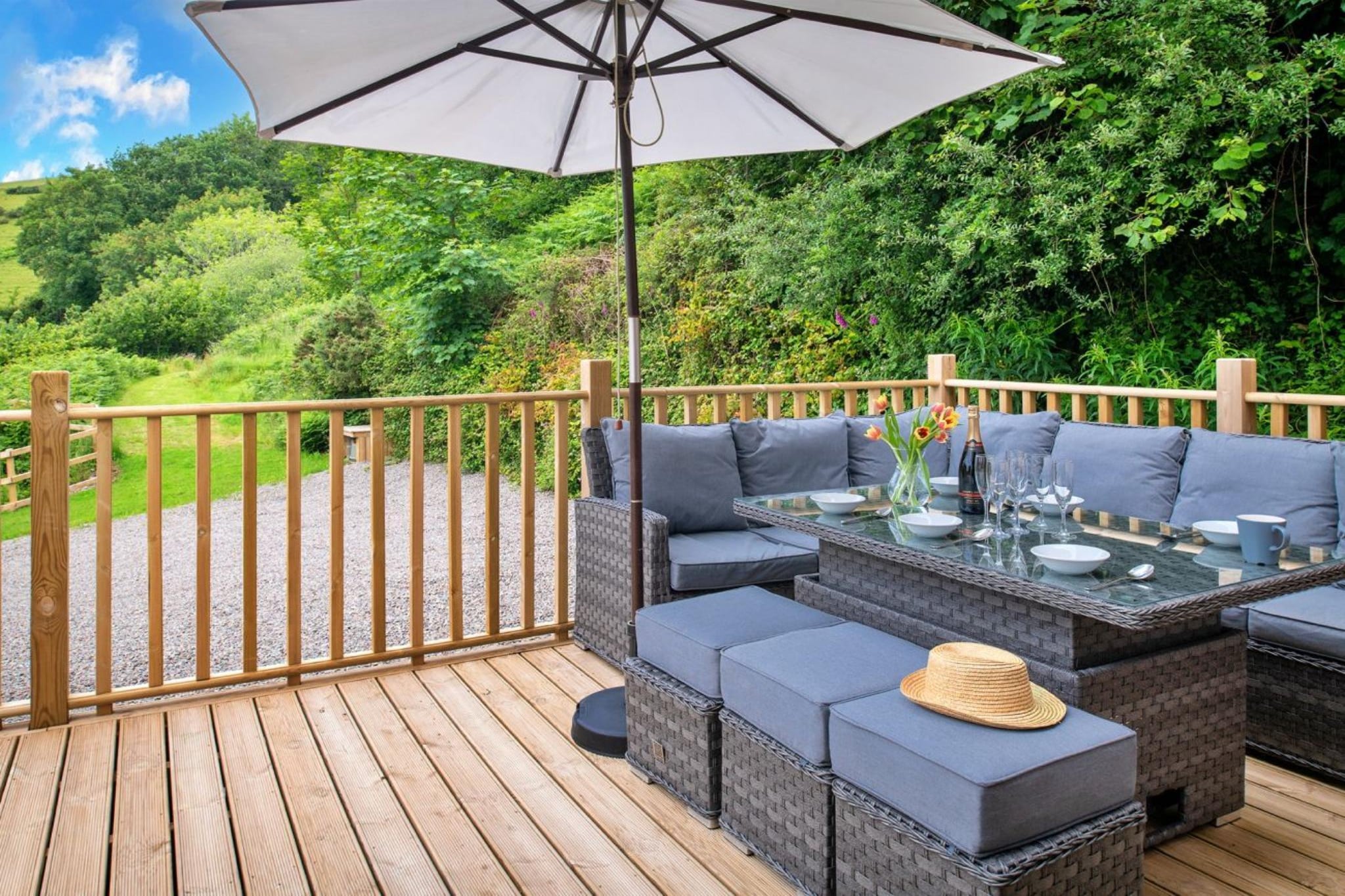 Coulscott Pipistrelle Barn - Terrace balcony