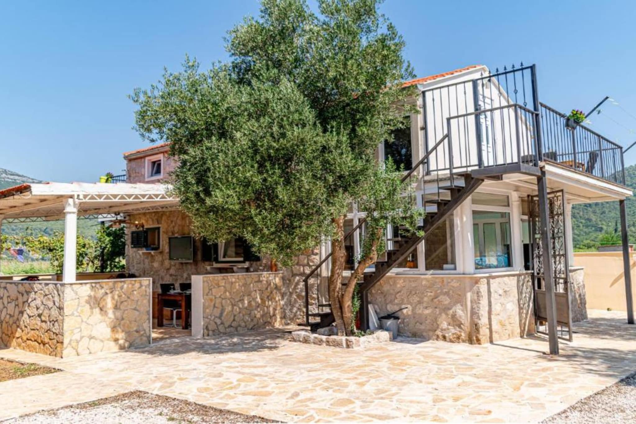 Natur Olive House Ston-Im Freien