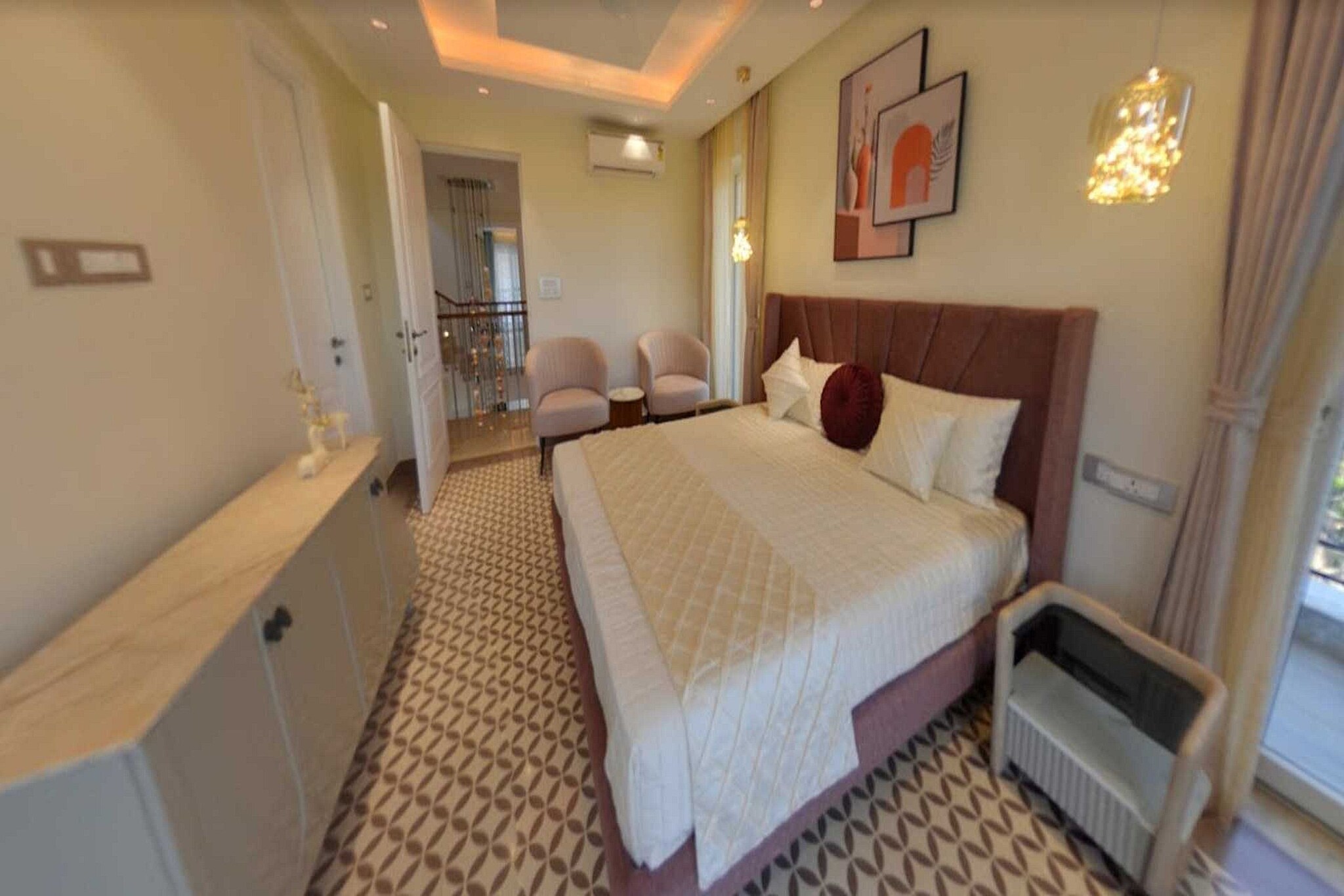 Spacious Accommodation: ELIVAAS 4 BHK with Pvt Pool near Baga - Celest in Goa offers a spacious 5-star villa with four bedrooms and five bathrooms. The property features a private pool, terrace, and garden, providing ample space for relaxation.

Exceptional Facilities: Guests enjoy a year-round outdoor swimming pool, bar, and free WiFi. Additional amenities include a balcony, terrace, and outdoor seating area, ensuring a comfortable and enjoyable stay.

Comfortable Living: The villa offers air-conditioning, a fully equipped kitchen, and a living room. Family rooms and a private entrance enhance the comfort, while free on-site parking and scuba diving opportunities are available in the surroundings.

Prime Location: Located 24 km from Manohar Parrikar International Airport, the property is near attractions such as Chapora Fort (8 km) and Fort Aguada (11 km). Highly rated by guests, ELIVAAS 4 BHK with Pvt Pool near Baga - Celest provides a luxurious and memorable experience.

1.Unmarried couples are warmly welcome at this property.
2. Guests with local ID proof are warmly welcome.
3.Early Check-In Policy: A full dayâ€™s room rate will be charged for check-ins before 6:00 AM. Complimentary early check-in is available between 6:00 AM and 10:00 AM, subject to room availability.
4.Foreign guests are welcome and allowed to stay at this property without any restrictions

