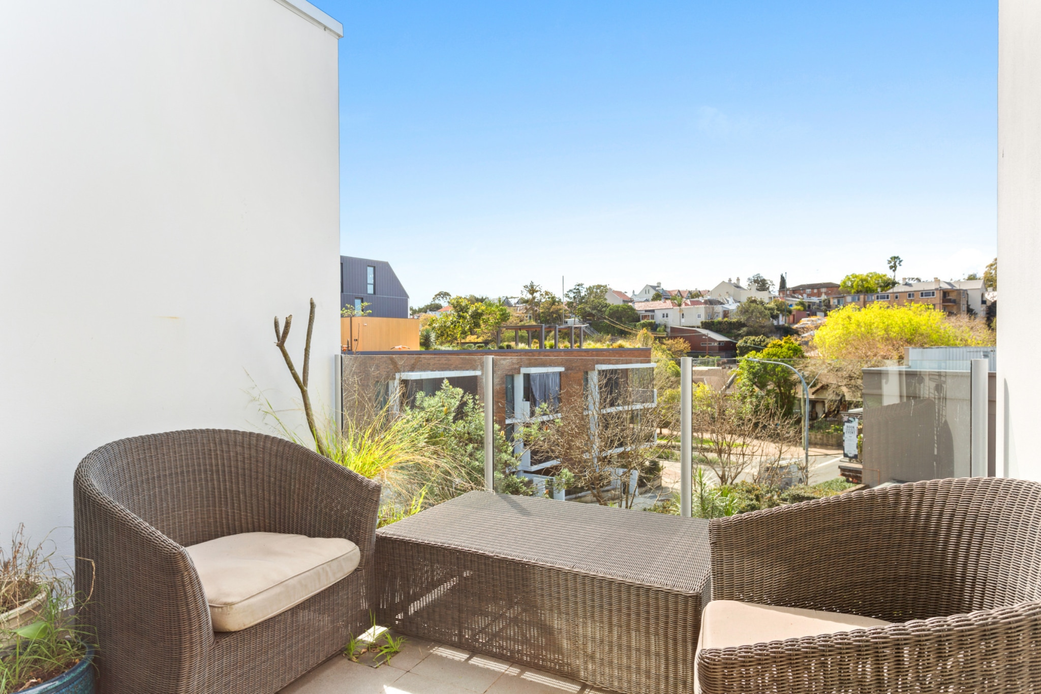 Our contemporary apartment strikes the perfect balance between the convenience of the city and the peace of the suburbs. From here you're a short walk to trendy haunts in Glebe, Annandale and Camperdown. It's 10 minutes to Sydney University and 15 minutes to the city on public transport. The apartment is an oasis of calm, with lots of natural light, stylish décor, designer furniture, modern appliances, a fully-equipped kitchen, and Fast 5G Optus internet that allows you to work from home.
The space
With large windows looking out onto the city and treetops, and plenty of natural light, our place will make you feel at home right away. The living room and bedrooms are light and leafy, and there's room for the whole gang.
 
General
- Views of city
- Contemporary décor and modern furniture
- Floor to ceiling windows admitting heaps of light
- Air conditioning and heating
- Laundry facilities provided
- Wi-Fi provided
- Stunning balcony
- Safe and secure building with intercom entry
- Private parking
- Self check-in
 
Living room
- Smart TV with Netflix
- Opens onto balcony
- Informal dining area
 
Bathrooms
- Two modern bathrooms: one with tub
 
Bedrooms
- Two queen bedrooms
- Built-in wardrobes
 
Kitchen
- Fully stocked pantry
- Gas cooktop and oven
- Modern stainless steel appliances
- Toaster and Kettle
- Dishwasher
- Coffee machine
 
Points of Interest
- Jubilee Oval 2 Km, 6-minutes drive
- University of Sydney 2.1 Km, 5-minute drive
- ANZAC Bridge Sydney 3.3 Km, 6-minutes drive
 
Beach Access
- Tamarama Beach 12.7 Km, 19-minutes drive
 
Airport Access:
- Kingsford Smith Airport 8.5 Km, 17-minute drive
 
***Please note that essential lift upgrade works will be taking place in the building from July through late September 2025. Guests should be aware of the following during this period:
 
No Lift Access: The lift will be completely out of service throughout the duration of the works.
 
Noise Disturbances: Construction noise may occur during standard working hours.
 
Increased Trade Activity: Tradespeople will be accessing the building regularly.
 
Temporary Service Interruptions: Some building services may be briefly affected during testing phases.
Local area description
Located between Glebe, Annandale and Camperdown, Forest Lodge is a quiet haven in the inner city. Historic terrace and weatherboard houses are the order of the day, but there are also pockets of modern apartments, including the Tramsheds dining precinct, which features outposts of some of Sydney's best restaurants. Make sure to check it out!
House rules
You are staying in a friendly and peaceful neighbourhood and we kindly ask you to respect the community and your surrounding neighbours. The following strict House Rules apply:
- No loud noise between 10 pm and 8 am
- No parties or antisocial behaviour
- No additional people are to access the property without our prior approval
- No pets are allowed in the property without approval
- No smoking is allowed at any times
- If you break something, please let us know
 
- To help protect all floor coverings do not wear any shoes inside the property
 
Please be aware that excessive noise such as amplified music, vocals or screaming or anti-social behaviour in the property or common areas can cause neighbours to complain to us, the Building Manager, Council Rangers or Police.
 
IMPORTANT: Any breach of the House Rules may lead to a $500 fine plus compensation for any cost/damage created and immediate eviction of the property.
 
Finally, when checking out, we kindly ask you for the following:
- Please leave all beds unmade
- Please clean up your dishes and put them away
- In case you have rearranged furniture, please put it back to the original location
- Please take out the rubbish and remember to use the right bins
- Please ensure all appliances, A/C and lights are off and doors and windows are closed
Interaction with guests
Welcome to MadeComfy! Our local team curates stays in exceptional Australian & New Zealand properties, ensuring style, comfort, and prime locations for discerning guests. We prioritise your needs to provide a memorable home-away-from-home experience. Explore our digital guidebooks for local recommendations, and don't hesitate to contact us throughout your stay. We're here to ensure your comfort – enjoy your stay with MadeComfy.
Notes
For your comfort, this property is prepared with professional-grade hotel-style linen, including a three-sheet setup, ensuring a fresh and hygienic sleep experience.
 
Extra Services:
- Early check-in: Our standard check-in is at 3 pm. To guarantee early access to the property we suggest booking the night before if available. Otherwise, early check-in is subject to availability from the night before at an additional cost.
- Late check-out: Our standard check-out is at 10 am. To guarantee a later check-out of the property we suggest booking an additional night if available. Otherwise, a late check-out is subject to availability from the night before to an additional cost.
- Baggage: For security reasons, we are unable to receive or to keep unattended baggage before check-in or after check-out
- We provide a small welcome amenity pack to get your stay started
 
Note
- A private parking space is provided with 2.5 m height restriction.
- There are only stairs access to the property.
- This booking is protected with coverage for lost baggage and emergency medical expenses, provided by Travel Support with claim upto 500 AUD (T&C Applies). For more details reach out to Guest Support team post booking.
Access description
You’ll have access to the entire property when you stay here, so it will feel like your own home.
- The keys will be left in a lockbox onsite. We will send you the access code 3 days prior to your arrival.
Getting around
The light rail and buses from Parramatta Road and Glebe Road are a short walk away.
 
We highly recommend using ride sharing service.
 
Points of Interest
- Jubilee Oval 2 Km, 6-minutes drive
- University of Sydney 2.1 Km, 5-minute drive
- ANZAC Bridge Sydney 3.3 Km, 6-minute drive
 
Beach Access
- Tamarama Beach 12.7 Km, 19-minutes drive
 
Airport Access:
- Kingsford Smith Airport 8.5 Km, 17-minute sdrive