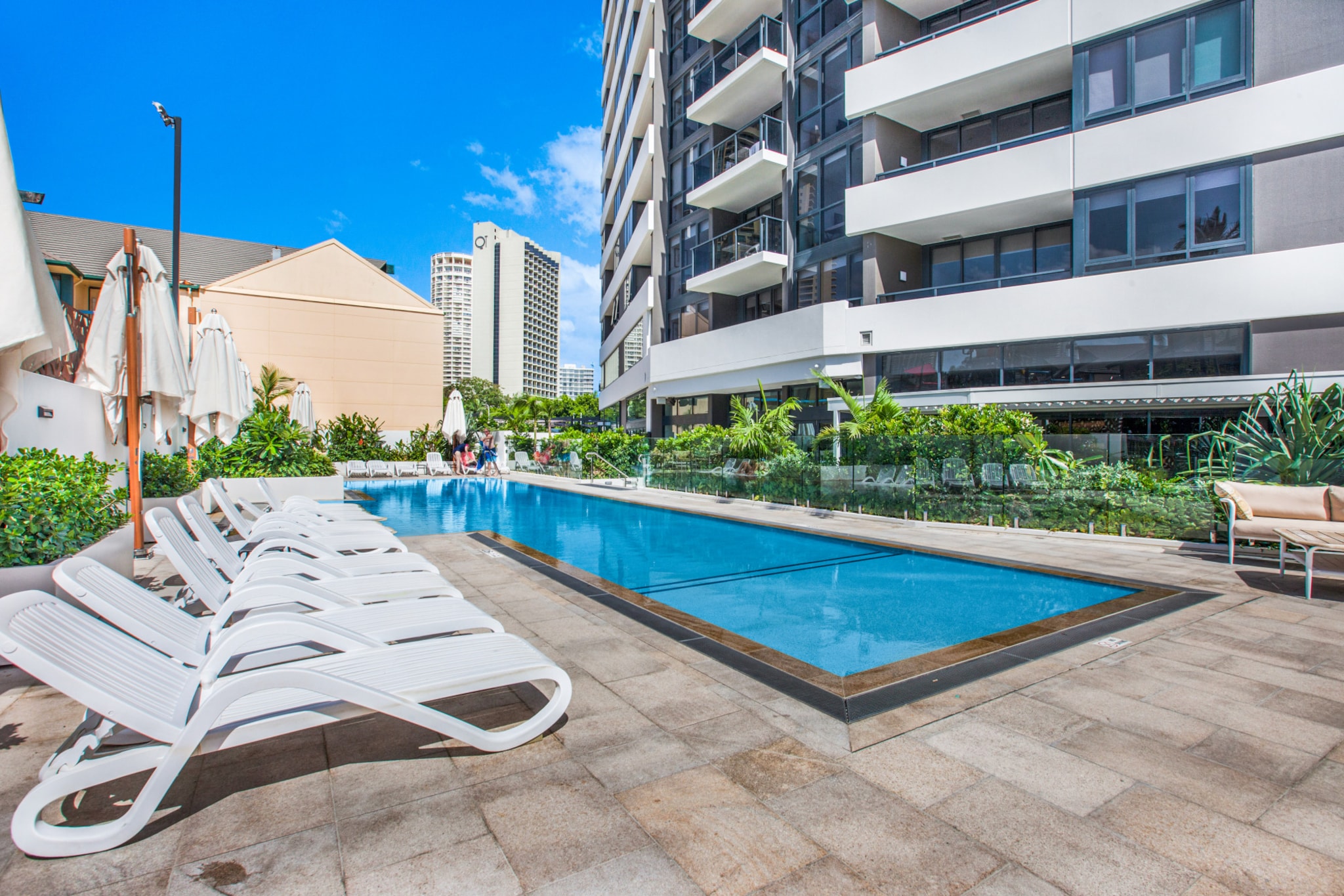 2-Bed Beach Apartment with Pool, Parking & Balcony