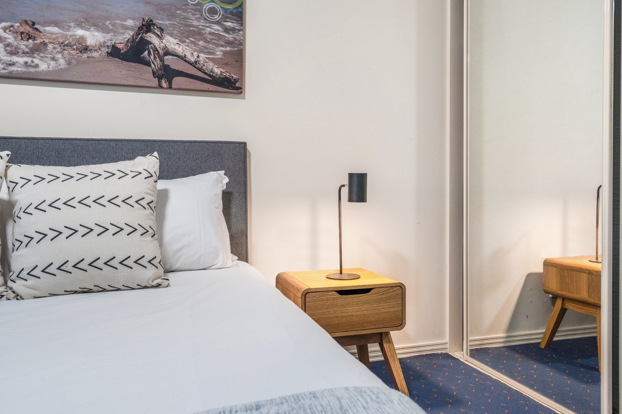 This ground floor apartment is inside the popular Turtle Beach Resort, which is perfect for family holidays with a water slide, cinema, a play area and 15 hole mini-golf. While the kids are enjoying the multiple resort facilities, you can take it easy on a lounge by one of the 4 pools or enjoy a latte at the on-site café. Inside the property, you'll have air-conditioning, a full kitchen and space to stretch out. Outside, the beach and stylish cafes and restaurants are just a few minutes' walk.
The space
Offering a comfortable and open living space, full kitchen and outdoor terrace space, this two-bedroom apartment is perfect for family getaways or small groups to relax in one of the Gold Coast’s most iconic beachside locations.
 
General
-Allocated secure undercover Parking space
-Access to multiple resort facilities: Splash Zone Waterpark with 4 water slides; four pools (each with heated spa); two saunas; playground; 15 round putt-putt golf course; Arcade games room; Floodlit tennis court; Gym; 22 seat Cinema (with 4 showtimes daily); 8 BBQ areas; on-site Convenience store; on-site Restaurant & Bar
-Gated secure complex with swipe card access
-Air-conditioning provided
-Washing machine and dryer provided
-Wi-Fi is provided
-Close to beach - 700m / 9 minute walk
-Short drive to Pacific Fair Shopping Centre, The Star Casino & The Gold Coast Convention Centre
-Self check-in
 
Living room
-55" flat-screen smart TV (with internet access)
-Modern Comfy furniture and contemporary dining setting
-Access to leafy covered outdoor entertainment area with furniture
 
Bedroom and bathroom
-Bedroom 1: Queen bed, built-in wardrobe, ensuite bathroom
-Bedroom 2: One single bed and one bunk bed, built-in wardrobe
-Two bathrooms, one with bath. Luxe toiletries provided
-Top quality linen & towels
 
Kitchen
-Electric Stove
-Microwave
-Dishwasher
-Coffee machine
Local area description
Tucked behind Mermaid Beach in the heart of the Gold Coast, Mermaid Waters is a quiet, child-friendly neighbourhood known for its waterfront lifestyle and green space. Surrounded by water on all sides, with the beach less than five minutes’ drive away and the Pacific Fair Shopping Centre to the north, it’s a great place for a vacation with the whole family.
House rules
You are staying in a friendly and peaceful neighbourhood and we kindly ask you to respect the community and your surrounding neighbours. The following strict House Rules apply:
- No loud noise between 10 pm and 8 am
- No parties or antisocial behaviour
- No additional people are to access the property without our prior approval
- No pets are allowed in the property without approval
- No smoking is allowed at any times
- If you break something, please let us know
- To help protect all floor coverings do not wear any shoes inside the property
 
Please be aware that excessive noise such as amplified music, vocals or screaming or anti-social behaviour in the property or common areas can cause neighbours to complain to us, the Building Manager, Council Rangers or Police.
 
IMPORTANT: Any breach of the House Rules may lead to a $500 fine plus compensation for any cost/damage created and immediate eviction of the property.
 
Finally, when checking out, we kindly ask you for the following:
- Please leave all beds unmade
- Please clean up your dishes and put them away
- In case you have rearranged furniture, please put it back to the original location
- Please take out the rubbish and remember to use the right bins
- Please ensure all appliances, A/C and lights are off and doors and windows are closed
Interaction with guests
Welcome to MadeComfy! Our local team curates stays in exceptional Australian & New Zealand properties, ensuring style, comfort, and prime locations for discerning guests. We prioritise your needs to provide a memorable home-away-from-home experience. Explore our digital guidebooks for local recommendations, and don't hesitate to contact us throughout your stay. We're here to ensure your comfort – enjoy your stay with MadeComfy.
Notes
For your comfort, this property is prepared with professional-grade hotel-style linen, including a three-sheet setup, ensuring a fresh and hygienic sleep experience.
 
Extra Services:
- Early check-in: Our standard check-in is at 3 pm. To guarantee early access to the property we suggest booking the night before if available. Otherwise, early check-in is subject to availability from the night before at an additional cost.
- Late check-out: Our standard check-out is at 10 am. To guarantee a later check-out of the property we suggest booking an additional night if available. Otherwise, a late check-out is subject to availability from the night before to an additional cost.
- Baggage: For security reasons, we are unable to receive or to keep unattended baggage before check-in or after check-out
- We provide a small welcome amenity pack to get your stay started
- This booking is protected with coverage for lost baggage and emergency medical expenses, provided by Travel Support with claim upto 500 AUD (T&C Applies). For more details reach out to Guest Support team post booking.
Access description
You’ll have access to the entire property when you stay here, so it will feel like your own home.
- The keys will be left in a lockbox onsite. We will send you the access code 3 days prior to your arrival through the booking portal.