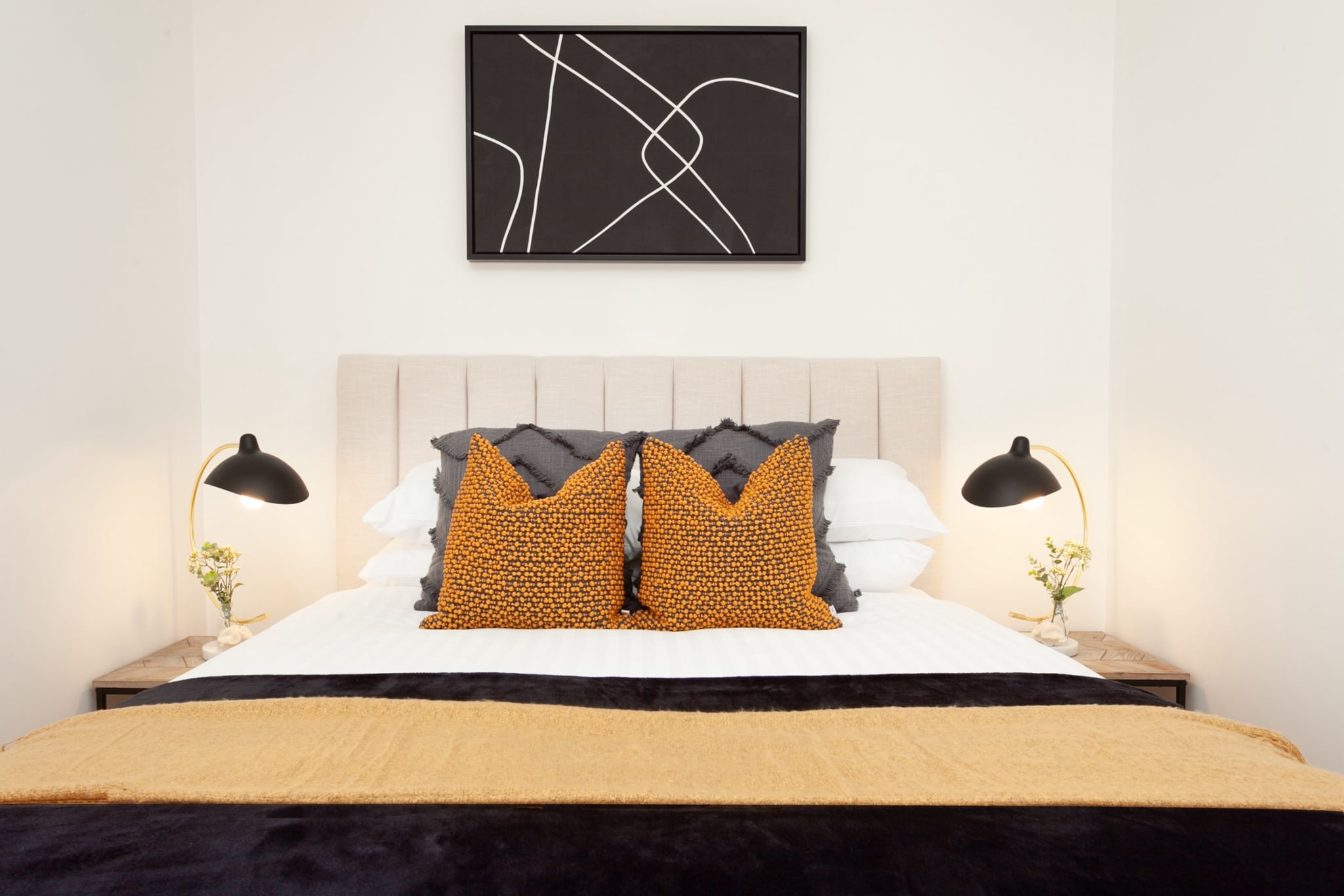 Hot Water, Internet Access DSL, Wardrobe, Kitchen(stove, electric kettle, toaster, coffee machine, oven, microwave, dishwasher, fridge, dishes and cutlery, Wine glasses), bedroom(Bed Linen, Queen Bed), bathroom(hairdryer, Towels/Sheets (Incl.), shampoo, body soap, Conditioner, Shower gel), First Aid, TV, tumble dryer, washing machine, balcony or terrace, heating, iron, Essentials, Carbon monoxide detector, Long term stays allowed