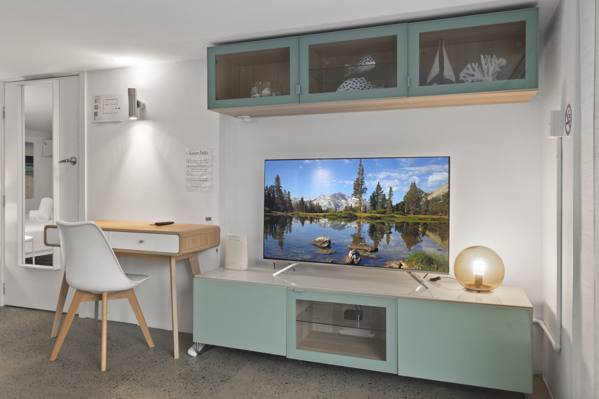 This charming self-contained studio with a shared courtyard is only a 10 minute talk to Coogee Beach, which features a variety of dining options. It has a well-furnished casual living area with a comfortable sofa. The studio also features a separate kitchen and dining area. Located in the centre of Coogee, it has easy access to a variety of bus routes to take you to the centre of the CBD or Bondi Junction.
The space
This is a spacious studio with polished concrete flooring and colourful beach-inspired decor with a shared courtyard. The kitchen and four-person dining table are in one room, while the queen-size bed and flat-screen TV are in an adjoining room. It also has a bathroom with a walk-in shower and a washing machine in the kitchen.
 
General
- Entire studio apartment
- Wi-Fi provided
- Air conditioning
- Combination washer/dryer machine
- Ceiling is only 180cm high
 
Living room
- Flat-screen TV
- Coffee table
- Dining table
- Dedicated workspace
 
Bedrooms and bathrooms
- Bedroom: Queen-size bed, wardrobe
- Bathroom with hair dryer
- Top quality linens & towels
 
Kitchen
- Electric 2x element counter cooktop with pop-up range hood
- Toaster, hot water dispenser, microwave and coffee machine
- Fridge and freezer
- Microwave Oven
 
Laundry
- Combination washer/dryer machine
- Clothesline
- Iron and ironing board
 
Points of Interests
- Goldstein Reserve 0.8 Km, 11-minutes walk
- Wylie's Baths 1.5 Km, 20-minutes walk
- Royal Randwick Shopping Centre 1.3 Km, 14-minutes walk
 
Beach Access
- Coogee Beach 0.85 Km, ten-minutes walk
- Clovelly Beach 2.3 Km, five-minutes drive
 
Airport Access
- Sydney Airport 10.4 Km, 20-minutes drive
Local area description
Part of Sydney’s world-famous coastline, Coogee is often mentioned with Bondi and Manley as one of the best beaches around the city. Coogee’s laidback atmosphere is perfect for a relaxing beach holiday spent hopping between the sandy Coogee Beach, shady ocean-facing parks and the waterfront restaurants. Coogee Bay Road is lined with boutiques, bars and restaurants, while the Bondi to Coogee Walk reveals other idyllic beaches and reserves.
House rules
You are staying in a friendly and peaceful neighbourhood and we kindly ask you to respect the community and your surrounding neighbours. The following strict House Rules apply:
 
- No loud noise between 10 pm and 8 am
- No parties or antisocial behaviour
- No additional people are to access the property without our prior approval
- No pets are allowed in the property without approval
- No smoking is allowed at any times
- If you break something, please let us know
- To help protect all floor coverings do not wear any shoes inside the property
 
Please be aware that excessive noise such as amplified music, vocals or screaming or anti-social behaviour in the property or common areas can cause neighbours to complain to us, the Building Manager, Council Rangers or Police.
 
IMPORTANT: Any breach of the House Rules may lead to a $500 fine plus compensation for any cost/damage created and immediate eviction of the property.
 
Finally, when checking out, we kindly ask you for the following:
 
- Please leave all beds unmade
- Please clean up your dishes and put them away
- In case you have rearranged furniture, please put it back to the original location
- Please take out the rubbish and remember to use the right bins
- Please ensure all appliances, A/C and lights are off and doors and windows are closed
Interaction with guests
Welcome to MadeComfy! Our local team curates stays in exceptional Australian & New Zealand properties, ensuring style, comfort, and prime locations for discerning guests. We prioritise your needs to provide a memorable home-away-from-home experience. Explore our digital guidebooks for local recommendations, and don't hesitate to contact us throughout your stay. We're here to ensure your comfort – enjoy your stay with MadeComfy.
Notes
- Please ensure that the grey metal gate is securely closed every time you leave or return to the property. Thank you for your cooperation!
- For your comfort, this property is prepared with professional-grade hotel-style linen, including a three-sheet setup, ensuring a fresh and hygienic sleep experience.
- To help conserve energy and keep the unit comfortable for everyone, please remember to turn off the air conditioning when you leave the apartment.
- 1 fan
- 2 portable heaters
- No oven
- Ceiling is only 180cm high.
- No Pets Allowed.
- There are stairs when entering the property.
- Unlimited parking available on the street.
 
Extra Services:
- Early check-in: Our standard check-in is at 3 pm. To guarantee early access to the property we suggest booking the night before if available. Otherwise, early check-in is subject to availability from the night before at an additional cost.
- Late check-out: Our standard check-out is at 10 am. To guarantee a later check-out of the property we suggest booking an additional night if available. Otherwise, a late check-out is subject to availability from the night before to an additional cost.
- Baggage: For security reasons, we are unable to receive or to keep unattended baggage before check-in or after check-out
- We provide a small welcome amenity pack to get your stay started
- This booking is protected with coverage for lost baggage and emergency medical expenses, provided by Travel Support with claim upto 500 AUD (T&C Applies). For more details reach out to Guest Support team post booking.
Access description
The studio has its own private entrance, is located under the main house and is accessible from the rear lane.
There is a lockbox containing the keys of the property in it.
Getting around
We highly recommend using ride-sharing services.
 
Check out the TripGo app for transport timetables.
 
Public transport
There are bus stops in the surrounded streets a short walk away. They have multiple lines servicing Coogee and its surrounding suburbs. There are also bus lines access the Sydney CBD in about 35 minutes.
 
Ride sharing
Ride sharing apps are a safe and easy way to get around, especially late at night when public transport services are less frequent. Prices are about two-thirds of a taxi, but may surge during bad weather or public events.
 
Points of Interests
- Goldstein Reserve 0.8 Km, 11-minutes walk
- Wylie's Baths 1.5 Km, 20-minutes walk
- Royal Randwick Shopping Centre 1.3 Km, 14-minutes walk
 
Beach Access
- Coogee Beach 0.85 Km, ten-minutes walk
- Clovelly Beach 2.3 Km, five-minutes drive
 
Airport Access
- Sydney Airport 10.4 Km, 20-minutes drive