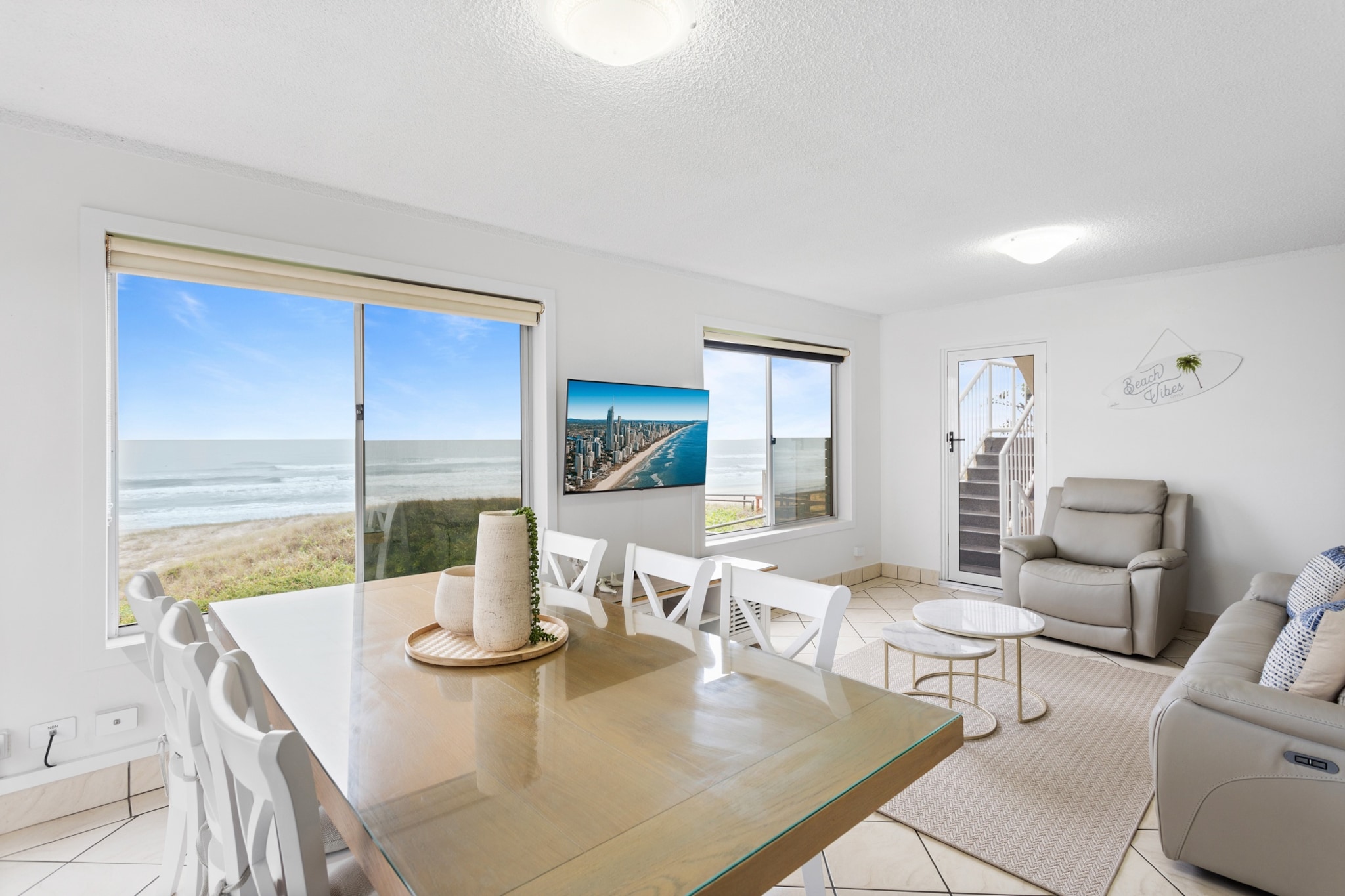 Wake to Waves in Spacious 3-Bed Beachfront Unit