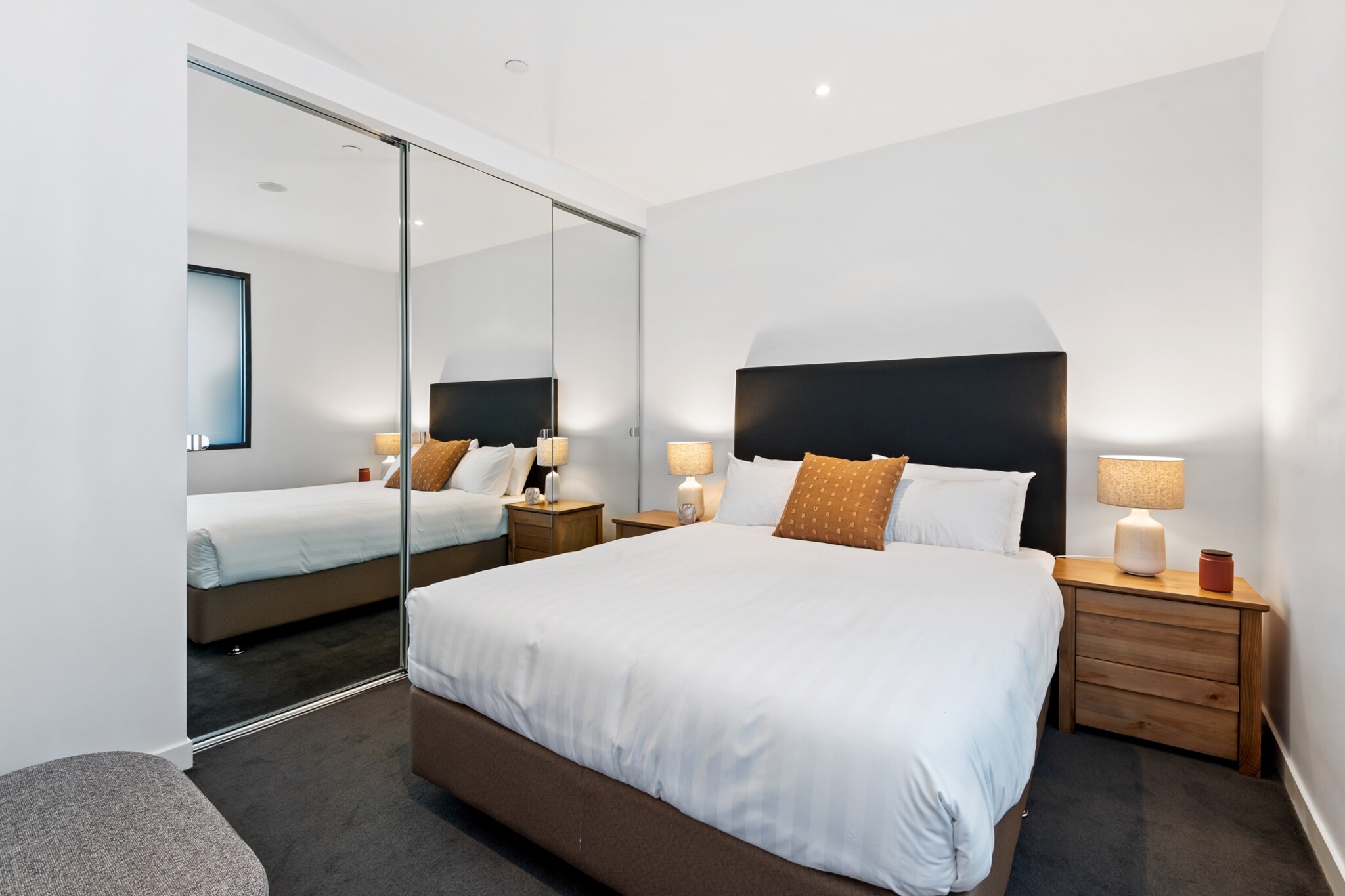 Located in sunny bayside Port Melbourne, this 1 bedroom apartment combines beautiful views with stylish modern functionality. Enjoy bright spaces, palatial interiors and connectivity to everything you’ll need within a 1km radius. The apartment comes complete with heating and cooling, laundry, dishwasher, WIFI, and is just minutes from the beaches and only 4km away from Melbourne CBD. Your stay here will be unforgettable.
The space
Conveniently located close to multiple attractions and amenities including 2-minutes to the beach and 2 minutes to vivid Bay Street, this home has everything you need for a comfortable stay.
General
- Entire 1 bedroom apartment with bathroom
- Modern and bright interiors
- Sunny balcony with outdoor furniture
- Air conditioning and heating available
- Wi-Fi provided
- Washer & dryer available
Bedroom & Bathroom
- Queen bedroom
- Full bathroom with toiletries and towels provided
Kitchen
- Fully equipped utensils and cutlery
- Toaster, coffee machine, dishwasher and microwave available
- Oven and gas stovetop
Living / Dining Room
- Comfortable lounge and dining seating for 4
- TV available with free-to-air options
- Air conditioning available
Points of Interest
- MCG 18-minute drive
- Albert Park (Grand Prix) 8-minute drive
- Rod Laver Arena (Tennis) 15-minutes’ drive
- Luna Park Melbourne 9-min drive
- Melbourne CBD, NGV 15-min drive
- Port Melbourne Beach 2-min walk
- Coles Port Melbourne 8-min walk, a 4-min drive
Local area description
Port Melbourne is an upscale coastal suburb, with fancy apartments in high-rises and converted warehouses. Cyclists follow the Bay Trail past Sandridge and Port Melbourne beaches, with views of kayakers on the bay and the Spirit of Tasmania ferry, which docks at the pier. Bay Street has trendy cafes and fine dining, and historic hotels serving pub grub.
House rules
You are staying in a friendly and peaceful neighbourhood and we kindly ask you to respect the community and your surrounding neighbours. The following strict House Rules apply:
- No loud noise between 10 pm and 8 am
- No parties or antisocial behaviour
- No additional people are to access the property without our prior approval
- No pets are allowed in the property without approval
- No smoking is allowed at any times
- If you break something, please let us know
- To help protect all floor coverings do not wear any shoes inside the property
Please be aware that excessive noise such as amplified music, vocals or screaming or anti-social behaviour in the property or common areas can cause neighbours to complain to us, the Building Manager, Council Rangers or Police.
IMPORTANT: Any breach of the House Rules may lead to a $500 fine plus compensation for any cost/damage created and immediate eviction of the property.
Finally, when checking out, we kindly ask you for the following:
- Please leave all beds unmade
- Please clean up your dishes and put them away
- In case you have rearranged furniture, please put it back to the original location
- Please take out the rubbish and remember to use the right bins
- Please ensure all appliances, A/C and lights are off and doors and windows and balcony are closed /locked
Interaction with guests
Welcome to MadeComfy! Our local team curates stays in exceptional Australian & New Zealand properties, ensuring style, comfort, and prime locations for discerning guests. We prioritise your needs to provide a memorable home-away-from-home experience. Explore our digital guidebooks for local recommendations, and don't hesitate to contact us throughout your stay. We're here to ensure your comfort – enjoy your stay with MadeComfy.
Notes
- For your comfort, this property is prepared with professional-grade hotel-style linen, including a three-sheet setup, ensuring a fresh and hygienic sleep experience.
- Parking is not available at the property
- Please keep the noise level to a minimum between 10 pm and 8 am for neighbours. Excessive noise could lead to an on-the-spot AUD500 fine and/or eviction from the property.
Extra Services:
- Early check-in: Our standard check-in is at 3 pm. To guarantee early access to the property we suggest booking the night before if available. Otherwise, early check-in is subject to availability from the night before at an additional cost.
- Late check-out: Our standard check-out is at 10 am. To guarantee a later check-out of the property we suggest booking an additional night if available. Otherwise, a late check-out is subject to availability from the night before to an additional cost.
- Baggage: For security reasons, we are unable to receive or to keep unattended baggage before check-in or after check-out
- We provide a small welcome amenity pack to get your stay started
- Cleaning services are available during your stay for an additional cost. Inform us and we'll organise it for you
- This booking is protected with coverage for lost baggage and emergency medical expenses, provided by Travel Support with claim upto 500 AUD (T&C Applies). For more details reach out to Guest Support team post booking.
Access description
Check-in instructions are provided 3-days prior to check-in after booking confirmation
Getting around
Public transport
Public transport is a breeze with 7 min walk to Tram 109 (Casino and the CBD) and 16 mins to tram 1 (Art Centre and Federation Square). Check out the TripGo app for transport timetables.
Ride sharing
We highly recommend using ride-sharing services: For first time users, download the Uber app for more information.
Points of Interest
- MCG 18-minute drive
- Albert Park (Grand Prix) 8-minute drive
- Rod Laver Arena (Tennis) 15-minutes’ drive
- Luna Park Melbourne 9-min drive
- Melbourne CBD, NGV 15-min drive
- Port Melbourne Beach 2-min walk
- Coles Port Melbourne 8-min walk, a 4-min drive
Getting there
The property is approximately a 25-min drive from Tullamarine Airport and 40 min drive from Avalon Airport