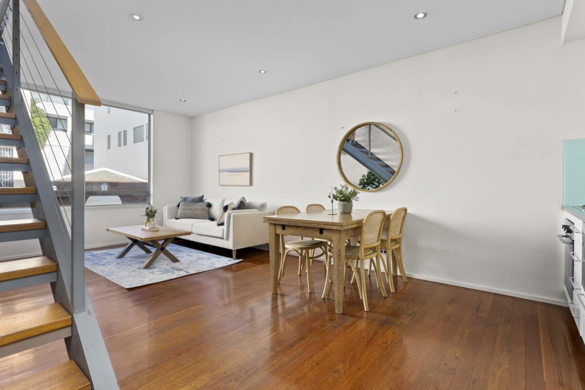 Indulge yourself in the iconic Bondi atmosphere in this beautiful 1-bed apartment only meters from the famous beach. Featuring a cosy design, this elegantly modern apartment offers a sleek base for all your Sydney adventures. Incredibly located in the heart of Bondi, explore the boutique stores, cafes, restaurants, bars, parks and beachside on your doorstep. Split between two generous levels the apartment is the perfect base for couples wanting a memorable beachside holiday.
The space
Meticulously designed this modern apartment offers a charmingly cosy atmosphere with an elegantly modern coastal decor. Featuring a chic open living plan, a sleek kitchen, modern appliances, a polished bathroom, gorgeous interior decor and an upstairs bedroom. This apartment is the perfect couples retreat.
 
General
- Chic 1-bedroom, 1-bathroom apartment
- Air conditioning and heating are available in the living room
- WIFI available
- Incredibly chic elevated coastal decor
- Unbeatable location moments away from the iconic Bondi Beach
 
Bedroom & bathroom
- Bedroom 1: 1x Queen Bed
- Sleek modern bathroom
- Laundry facilities available - washer & dryer
 
Kitchen
- Fully equipped with cookware, utensils and cutlery
- Kettle, toaster, coffee machine and microwave available
- Oven and electric stovetop
- Dishwasher available
 
Living Room
- 2-seater couch with a coffee table
- Smart TV with free-to-air and streaming options
- 4-seater dining table
 
Points of Interest
- Bondi Beach – 5 minutes (350m) walk away.
- Bondi Pavillion Community Cultural Centre – 5 minutes (350m) walk away.
- Bondi Icebergs Club – 9 minutes (650m) walk away.
 
Getting there
The property is approximately a 20-minute drive from Sydney’s CBD or a 30-minute drive from Sydney Airport.
Local area description
Bondi is one of Australia’s most iconic suburbs, famous for its stunning beach and main promenade. Located in Sydney’s picturesque eastern suburbs, Bondi is close to numerous stunning beaches, walks and shopping precincts, all while also being remarkably close the Sydney’s CBD. With a thriving cafe, restaurant, and bar scene, Bondi offers some of the most famous nightlife throughout the city. Experience the best of both worlds with this iconic beachside suburb, offering a relaxed coastal community only moments away from the bustling city centre.
House rules
You are staying in a friendly and peaceful neighbourhood and we kindly ask you to respect the community and your surrounding neighbours. The following strict House Rules apply:
 
- No loud noise between 10 pm and 8 am
- No parties or antisocial behaviour
- No additional people are to access the property without our prior approval
- No pets are allowed in the property without approval
- No smoking is allowed at any times
- If you break something, please let us know
- To help protect all floor coverings do not wear any shoes inside the property
 
Please be aware that excessive noise such as amplified music, vocals or screaming or anti-social behaviour in the property or common areas can cause neighbours to complain to us, the Building Manager, Council Rangers or Police.
 
IMPORTANT: Any breach of the House Rules may lead to a $500 fine plus compensation for any cost/damage created and immediate eviction of the property.
 
Finally, when checking out, we kindly ask you for the following:
 
- Please leave all beds unmade
- Please clean up your dishes and put them away
- In case you have rearranged furniture, please put it back to the original location
- Please take out the rubbish and remember to use the right bins
- Please ensure all appliances, A/C and lights are off and doors and windows are closed
Interaction with guests
Welcome to MadeComfy! Our local team curates stays in exceptional Australian & New Zealand properties, ensuring style, comfort, and prime locations for discerning guests. We prioritise your needs to provide a memorable home-away-from-home experience. Explore our digital guidebooks for local recommendations, and don't hesitate to contact us throughout your stay. We're here to ensure your comfort – enjoy your stay with MadeComfy.
Notes
- For your comfort, this property is prepared with professional-grade hotel-style linen, including a three-sheet setup, ensuring a fresh and hygienic sleep experience.
- There is no onsite parking, and all nearby street parking is either time-restricted or paid.
- There are stairs inside the property.
 
- Extra Services:
- Early check-in: Our standard check-in is at 3 pm. To guarantee early access to the property we suggest booking the night before if available. Otherwise, early check-in is subject to availability from the night before at an additional cost.
- Late check-out: Our standard check-out is at 10 am. To guarantee a later check-out of the property we suggest booking an additional night if available. Otherwise, a late check-out is subject to availability from the night before to an additional cost.
- Baggage: For security reasons, we are unable to receive or to keep unattended baggage before check-in or after check-out
- We provide a small welcome amenity pack to get your stay started
- This booking is protected with coverage for lost baggage and emergency medical expenses, provided by Travel Support with claim upto 500 AUD (T&C Applies). For more details reach out to Guest Support team post booking.
Access description
You’ll have access to the entire property when you stay here, so it will feel like your own home.
There is a lockbox containing the keys of the property in it.
Getting around
Public transport
There are numerous bus stop located on Campbell Parade operating routes to Bondi Junction, North Bondi and South Head Cemetery.
 
Ride sharing
There are plenty of taxi and ride-sharing options readily available throughout Bondi Beach.
 
Points of Interest
- Bondi Beach – 5 minutes (350m) walk away.
- Bondi Pavillion Community Cultural Centre – 5 minutes (350m) walk away.
- Bondi Icebergs Club – 9 minutes (650m) walk away.
 
Getting there
The property is approximately a 20-minute drive from Sydney’s CBD or a 30-minute drive from Sydney Airport.