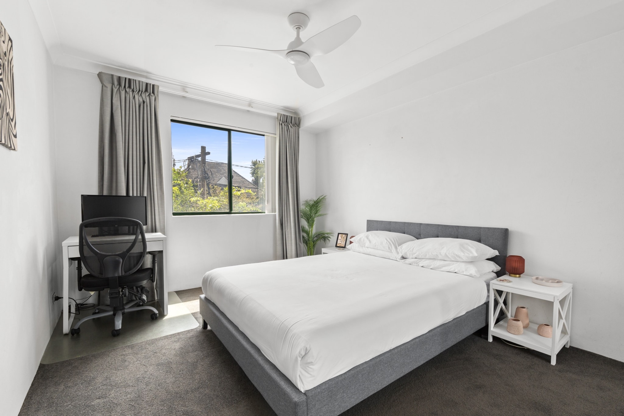 Experience a stylish city escape in this 2-bedroom, 2-bathroom apartment near Prince Alfred Park. Ideal for couples, families, or business travellers, it offers a spacious living area, fully equipped kitchen, and a dedicated study nook in the master bedroom. Enjoy high-speed Wi-Fi, free-to-air TV, air conditioning, and onsite parking. With easy access to public transport, cafés, and parks, plus self-check-in, this inviting retreat is perfect for a seamless Sydney stay​​.

The space
This elegant 2-bedroom, 2-bathroom apartment blends modern design with everyday convenience. The open-plan living area features a comfortable three-seater couch and a TV with free-to-air channels and digital streaming platforms, perfect for unwinding. The well-equipped kitchen includes cutlery, and an oven with an electric stovetop, while the dining area seats six.
 
Both bedrooms offer plush bedding with two pillows per guest, bedside tables, and lamps. The master bedroom boasts a dedicated study nook, ideal for remote work or reading. The two bathrooms ensure added comfort, each stocked with travel essentials, towels, and a hairdryer. A laundry room with a washer, dryer, iron, and ironing board adds extra convenience.
 
Enjoy the fresh air on the private balcony, complete with outdoor seating. With high-speed Wi-Fi, air conditioning in the living area, onsite parking, and stylish décor, this apartment provides a comfortable and well-connected base for your Sydney stay​​.
 
Living Room
-Couch seats 3 people
-TV with free-to-air and streaming services (guests to use their own credentials)
 
Kitchen & Dining Area
-Fully equipped with cutlery and utensils
-Oven and induction stovetop
-Dining area seats 6 people
 
Bathroom & Laundry
-2 bathrooms with travel essentials, towels, and hairdryer provided
-Laundry room available with washer and dryer
 
Amenity Notes
-Onsite parking available​​
-Wi-Fi is available
-Air conditioning in the living area
-Fans and portable heaters in bedrooms
-Study nook in the master bedroom
-Private balcony with outdoor seating
Local area description
Located in Redfern, this vibrant Sydney neighbourhood is known for its lively atmosphere, diverse dining options, and green spaces. Prince Alfred Park, with its swimming pool and sports facilities, is just moments away. Explore nearby cafés, shops, and galleries, or take a short trip to the city centre for iconic attractions like the Sydney Opera House and Harbour Bridge. With excellent public transport links and a rich local culture, Redfern offers a dynamic and convenient base for your Sydney stay​​.
House rules
You are staying in a friendly and peaceful neighbourhood and we kindly ask you to respect the community and your surrounding neighbours. The following strict House Rules apply:
 
- No loud noise between 10 pm and 8 am
- No parties or antisocial behaviour
- No additional people are to access the property without our prior approval
- No pets are allowed in the property without approval
- No smoking is allowed at any times
- If you break something, please let us know
- To help protect all floor coverings do not wear any shoes inside the property
 
Please be aware that excessive noise such as amplified music, vocals or screaming or anti-social behaviour in the property or common areas can cause neighbours to complain to us, the Building Manager, Council Rangers or Police.
 
IMPORTANT: Any breach of the House Rules may lead to a $500 fine plus compensation for any cost/damage created and immediate eviction of the property.
 
Finally, when checking out, we kindly ask you for the following:
 
- Please leave all beds unmade
- Please clean up your dishes and put them away
- In case you have rearranged furniture, please put it back to the original location
- Please take out the rubbish and remember to use the right bins
- Please ensure all appliances, A/C and lights are off and doors and windows are closed
Interaction with guests
Welcome to MadeComfy! Our local team curates stays in exceptional Australian & New Zealand properties, ensuring style, comfort, and prime locations for discerning guests. We prioritise your needs to provide a memorable home-away-from-home experience. Explore our digital guidebooks for local recommendations, and don't hesitate to contact us throughout your stay. We're here to ensure your comfort – enjoy your stay with MadeComfy.
Notes
- For your comfort, this property is prepared with professional-grade hotel-style linen, including a three-sheet setup, ensuring a fresh and hygienic sleep experience.
-Stairs are required to access the property​.
-The property is close to the railway, so you might hear the train​.
 
Extra Services:
-Early check-in: Our standard check-in is at 3 pm. To guarantee early access to the property we suggest booking the night before if available. Otherwise, early check-in is subject to availability from the night before at an additional cost.
-Late check-out: Our standard check-out is at 10 am. To guarantee a later check-out of the property we suggest booking an additional night if available. Otherwise, a late check-out is subject to availability from the night before to an additional cost.
-Baggage: For security reasons, we are unable to receive or to keep unattended baggage before check-in or after check-out
-We provide a small welcome amenity pack to get your stay started
-Cleaning services are available during your stay for an additional cost. Inform us and we'll organise it for you
- This booking is protected with coverage for lost baggage and emergency medical expenses, provided by Travel Support with claim upto 500 AUD (T&C Applies). For more details reach out to Guest Support team post booking.
Access description
Key collection is onsite. Further details will be provided 3 days before check-in if your booking is successfully reserved.
Getting around
Nearby bus stops connect to Bondi Junction, Watsons Bay, Gore Hill, and the City. Redfern Train Station offers services to Waterfall, Bondi Junction, Cronulla, and the City​.
 
Getting There
The property is approximately a 20-minute drive from Sydney Airport and a 10-minute drive to Sydney’s CBD​.