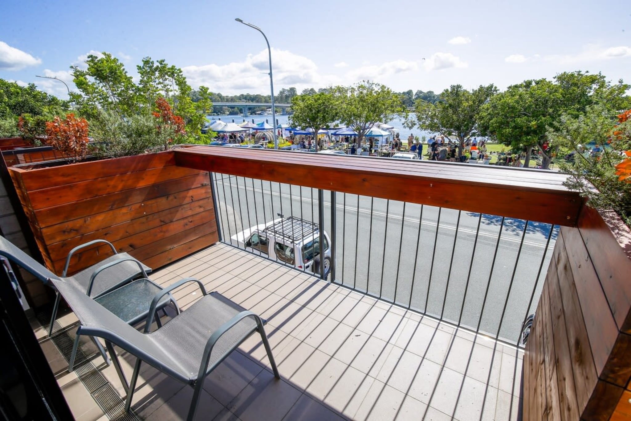 Experience Batemans Bay from this gorgeous 2-bed apartment located by the bustling shops and Clyde River. Featuring modern interiors this chic apartment includes a balcony with outdoor seating and river views to enjoy a morning coffee from. Situated in the heart of Batemans Bay the property boasts close proximity to the marina, golf club, animal park and numerous beaches. A perfect spot to relish in the vibrant local atmosphere, elevate your next trip in this incredible property.
The space
Modernly designed this incredible apartment features bright interiors accentuated by an abundance of natural light to create a warm and welcoming atmosphere. Featuring a chic open-plan living area, modern appliances, a sleek kitchen, a polished bathroom, incredible bedrooms and a balcony with outdoor seating and riverside views. Indulge in this property’s beautifully elevated atmosphere only metres from local cafes and shops.
 
General
- Chic 2-bedroom, 1-bathroom apartment
- Wifi available
- On-site parking available (1 spot)
- Close to public transport
- Blackout blinds available
- Split system A/C available
- Gorgeous balcony with outdoor seating and river views
- Modern interiors with contemporary decor and furnishings
- Great location near the Royal Botanic Gardens and Toorak St shops
- Self check-in
 
Bedroom
- Bedroom 1: 1x Queen Bed
- Bedroom 2: 1x Queen Bed
- Ceiling fans in both bedrooms
 
Living Room
- Plush couch and a coffee table
- TV with free-to-air and streaming options available
- 6-seater dining table
- Split system A/C available
- Blackout blinds available
 
Kitchen
- Fully equipped with cookware, utensils and cutlery
- Toaster, kettle, and microwave are available
- Oven and electric stovetop available
 
Bathroom & Laundry
- Sleek bathroom available
- Laundry unit available with a washer and dryer combo
- Travel essentials, towels and hairdryer provided
 
Points of Interest
Village Shopping Centre - 3 minutes (250m) walk away
Birdland Animal Park - 5 minutes (3.0km) drive away
Corrigans Beach – 6 minutes (3.2km) drive away
Local area description
Batemans Bay is one of New South Wales major destinations along its stunning South Coast. Known for its proximity to both the ocean and national parks the area is popular among nature lovers and water sports fanatics. Located where the Clyde River meets the sea, Batemans Bay offers a range of beaches, rivers, trails, coves and lookouts to suit the whole family. With its own bustling town centre, filled with cafes and restaurants, you’ll get to appreciate all the local fresh produce Batemans Bay has to offer. All within only minutes from the beach.
House rules
You are staying in a friendly and peaceful neighbourhood and we kindly ask you to respect the community and your surrounding neighbours. The following strict House Rules apply:
 
- No loud noise between 10 pm and 8 am
- No parties or antisocial behaviour
- No additional people are to access the property without our prior approval
- No pets are allowed in the property without approval
- No smoking is allowed at any times
- If you break something, please let us know
 
- To help protect all floor coverings do not wear any shoes inside the property
 
Please be aware that excessive noise such as amplified music, vocals or screaming or anti-social behaviour in the property or common areas can cause neighbours to complain to us, the Building Manager, Council Rangers or Police.
 
IMPORTANT: Any breach of the House Rules may lead to a $500 fine plus compensation for any cost/damage created and immediate eviction of the property.
 
Finally, when checking out, we kindly ask you for the following:
 
- Please leave all beds unmade
- Please clean up your dishes and put them away
- In case you have rearranged furniture, please put it back to the original location
- Please take out the rubbish and remember to use the right bins
- Please ensure all appliances, A/C and lights are off and doors and windows are closed.
Interaction with guests
Welcome to MadeComfy! Our local team curates stays in exceptional Australian & New Zealand properties, ensuring style, comfort, and prime locations for discerning guests. We prioritise your needs to provide a memorable home-away-from-home experience. Explore our digital guidebooks for local recommendations, and don't hesitate to contact us throughout your stay. We're here to ensure your comfort – enjoy your stay with MadeComfy.
Notes
- For your comfort, this property is prepared with professional-grade hotel-style linen, including a three-sheet setup, ensuring a fresh and hygienic sleep experience.
- To access the on-site parking, enter the bridge plaza carpark via North Street.
- Split system A/C available and blackout blinds in the lounge and dining room only.
 
Extra Services:
- Early check-in: Our standard check-in is at 3 pm. To guarantee early access to the property we suggest booking the night before if available. Otherwise, early check-in is subject to availability from the night before at an additional cost.
- Late check-out: Our standard check-out is at 10 am. To guarantee a later check-out of the property we suggest booking an additional night if available. Otherwise, a late check-out is subject to availability from the night before to an additional cost.
- Baggage: For security reasons, we are unable to receive or to keep unattended baggage before check-in or after check-out
- We provide a small welcome amenity pack to get your stay started
- No pets allowed.
- This booking is protected with coverage for lost baggage and emergency medical expenses, provided by Travel Support with claim upto 500 AUD (T&C Applies). For more details reach out to Guest Support team post booking.
Access description
- To access the property, Go into the Bridge Plaza car park. Park in the designated car spot for unit 1.
- The keys will be left in a lockbox onsite. We will send you the access code 3 days prior to your arrival through the booking portal.
- There are stairs outside the property.
Getting around
Public transport
Nearby bus stops operate routes to Maloneys Beach, Broulee, Surfside, Moruya, Nowra and Narooma.
 
Ride sharing
There is plenty of taxi and ride-sharing options readily available throughout Batemans Bay. Though we suggest pre-booking due to low availability.
 
Points of Interest
Village Shopping Centre - 3 minutes (250m) walk away.
Birdland Animal Park - 5 minutes (3.0km) drive away.
Corrigans Beach – 6 minutes (3.2km) drive away.
 
Getting there
Property is approximately a 4-hour drive from Sydney’s CBD.