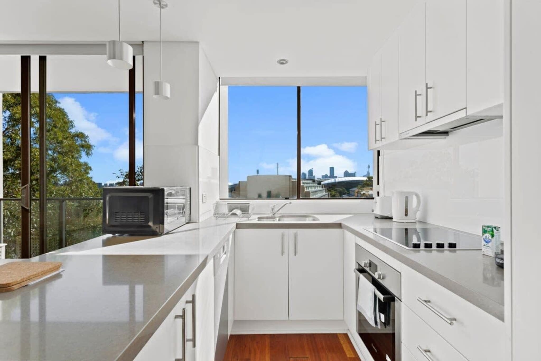 Bed Linen, Elevator, Hot Water, Internet Access DSL, Wardrobe, Living room(TV, dining table, seating area, air conditioning), Kitchen(stove, electric kettle, toaster, oven, microwave, dishwasher, fridge, dishes and cutlery), bedroom(Queen Bed), bedroom(double bed), bathroom(bath tub, shower, washbasin, toilet, hairdryer, Towels/Sheets (Incl.), shampoo, body soap, Essentials, Conditioner, Shower gel), First Aid, Play area, tumble dryer, washing machine, balcony or terrace, heating, iron, Long term stays allowed, Room-darkening shades, Wine glasses