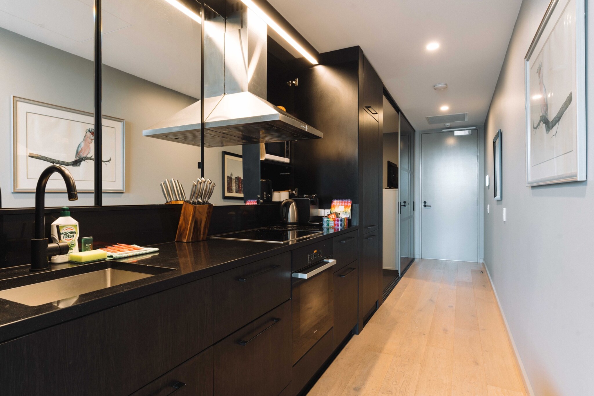 Elevator, Hot Water, Internet Access DSL, Living room(TV, dining table, seating area, heating, air conditioning), Kitchen(stove, electric kettle, toaster, coffee machine, oven, microwave, dishwasher, fridge, dishes and cutlery), bedroom(Bed Linen, Wardrobe, Queen Bed), bathroom(shower, washbasin, toilet, hairdryer, Towels/Sheets (Incl.), shampoo, body soap, Essentials), First Aid, Recreation lake, Play area, tumble dryer, cot, washing machine, balcony or terrace, iron, Long term stays allowed, Room-darkening shades, Wine glasses